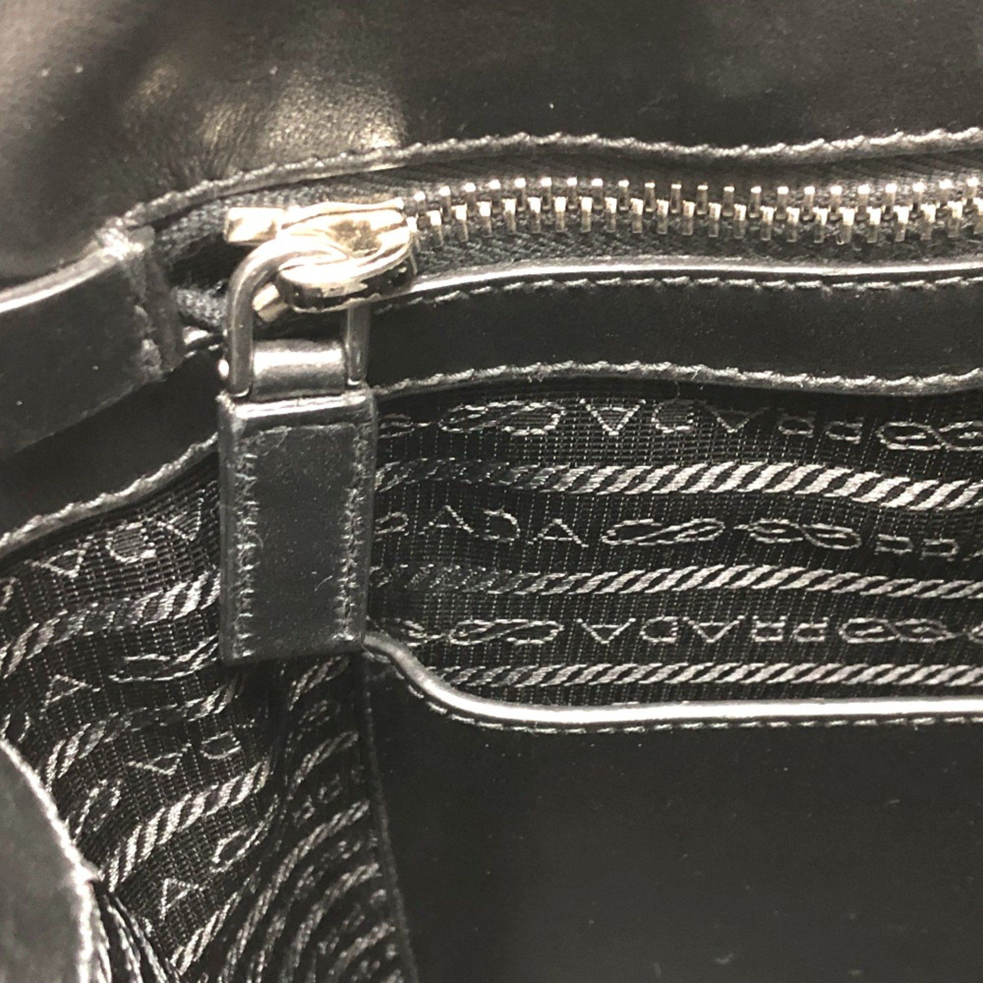 Prada PRADA 2VG079 logo bag handbag Tote Bag Black SilverHardware Size ONE SIZE - 11 Thumbnail