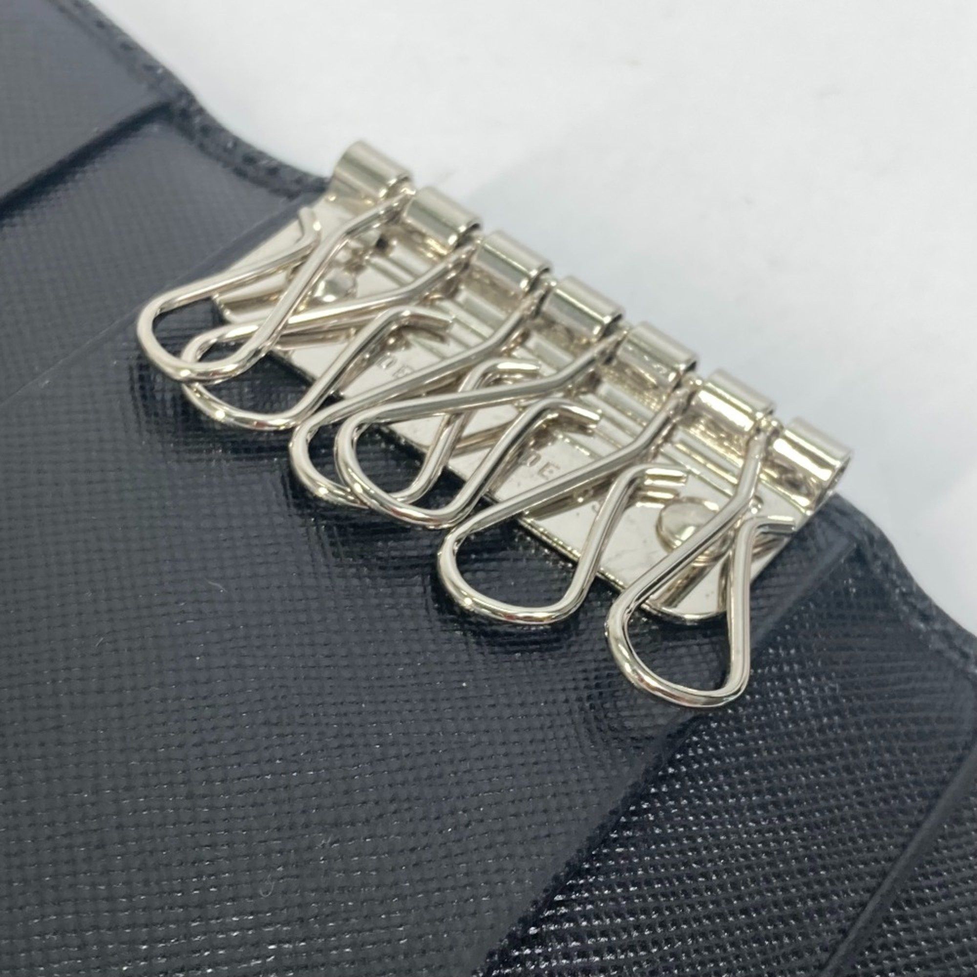 Prada PRADA M25U key 6-Ring Key Case Black Size ONE SIZE - 7 Thumbnail