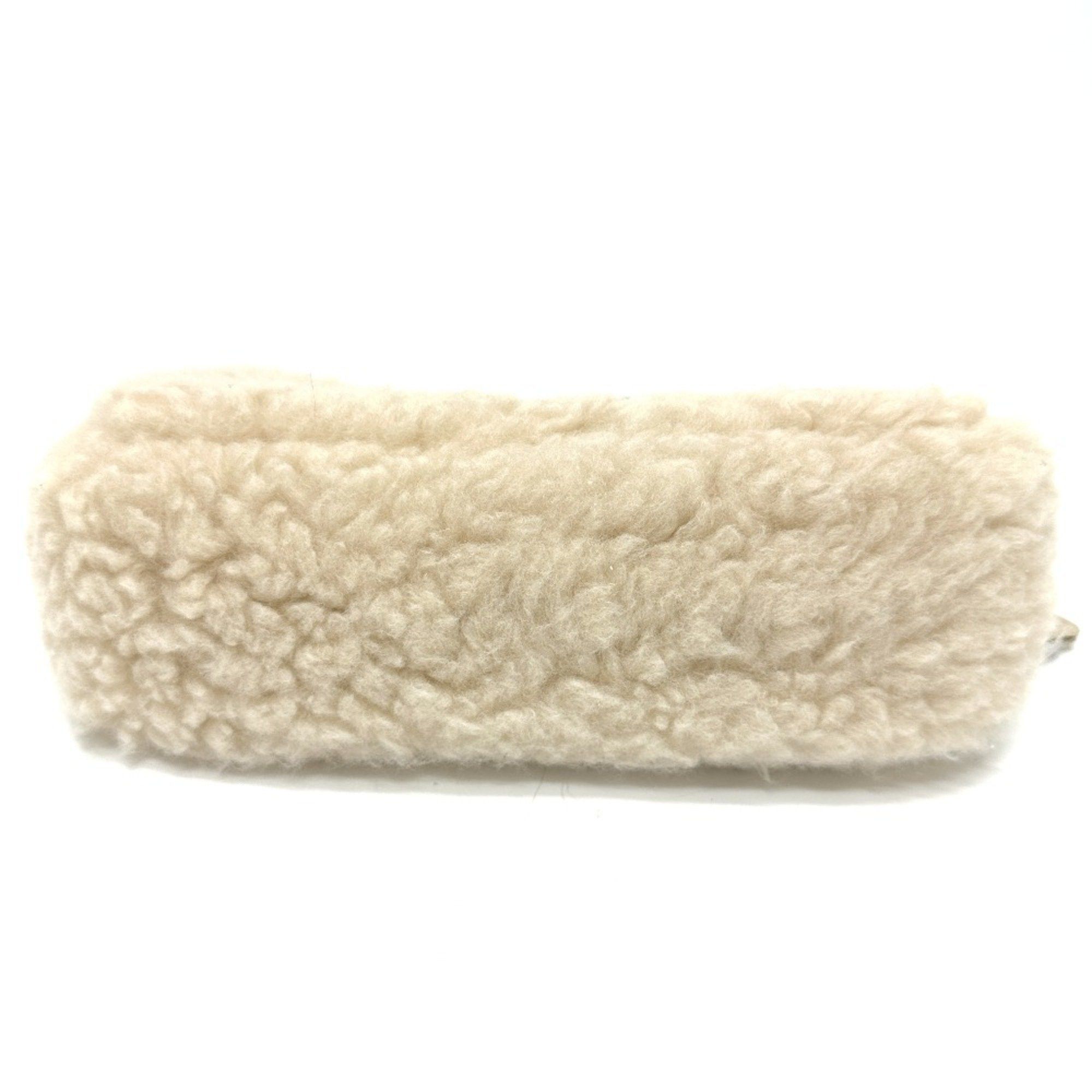 Prada PRADA 1NE515 Fur Bag Shoulder Bag Bag Hand Bag Beige SilverHardware Size ONE SIZE - 3 Thumbnail