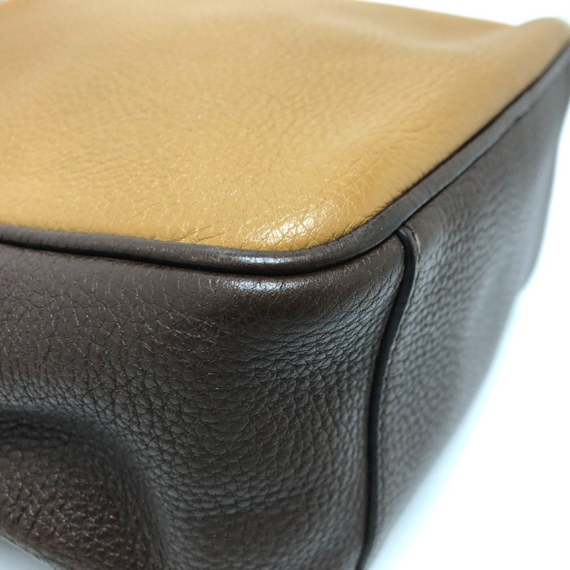 Prada PRADA Triangle logo bag shawl Crossbody Shoulder Bag Brown Beige Size ONE SIZE - 5 Thumbnail