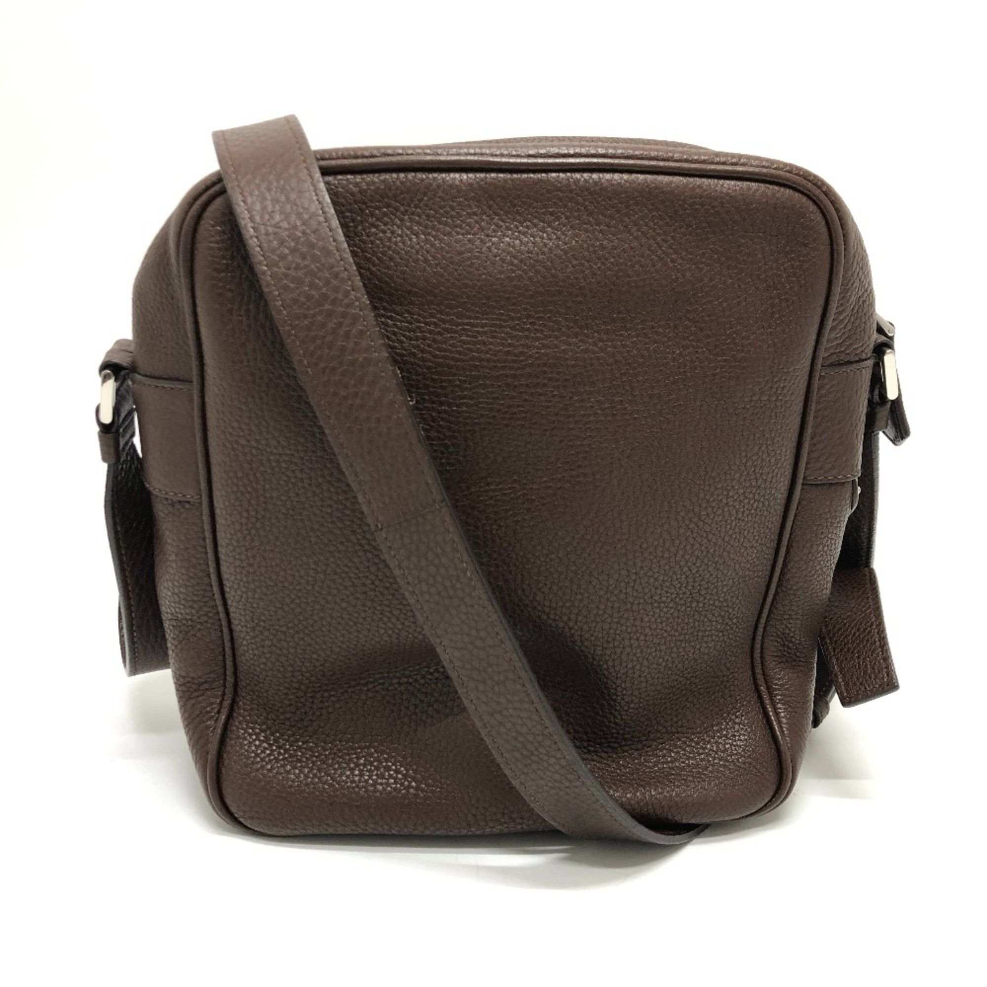Prada PRADA Triangle logo bag shawl Crossbody Shoulder Bag Brown Beige Size ONE SIZE - 2 Thumbnail