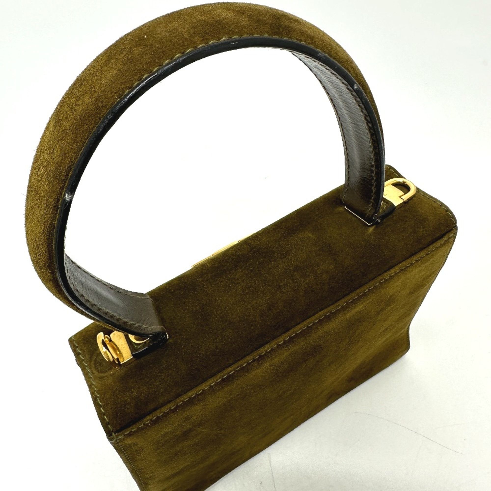 Salvatore Ferragamo Salvatore Ferragamo Gancini Hand Bag Brown GoldHardware Size ONE SIZE - 11 Thumbnail