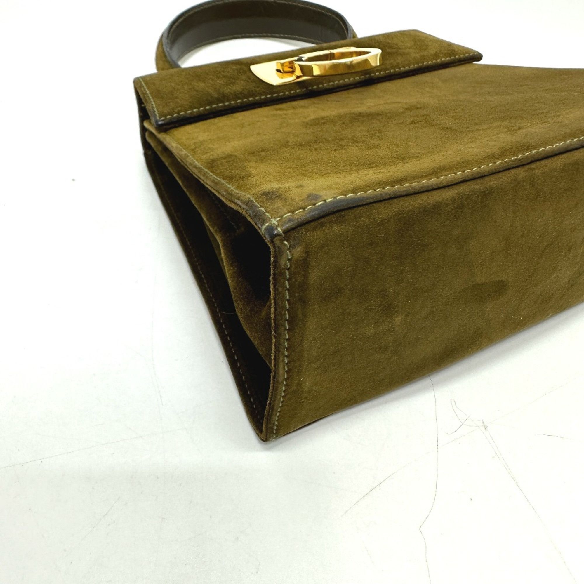 Salvatore Ferragamo Salvatore Ferragamo Gancini Hand Bag Brown GoldHardware Size ONE SIZE - 7 Thumbnail