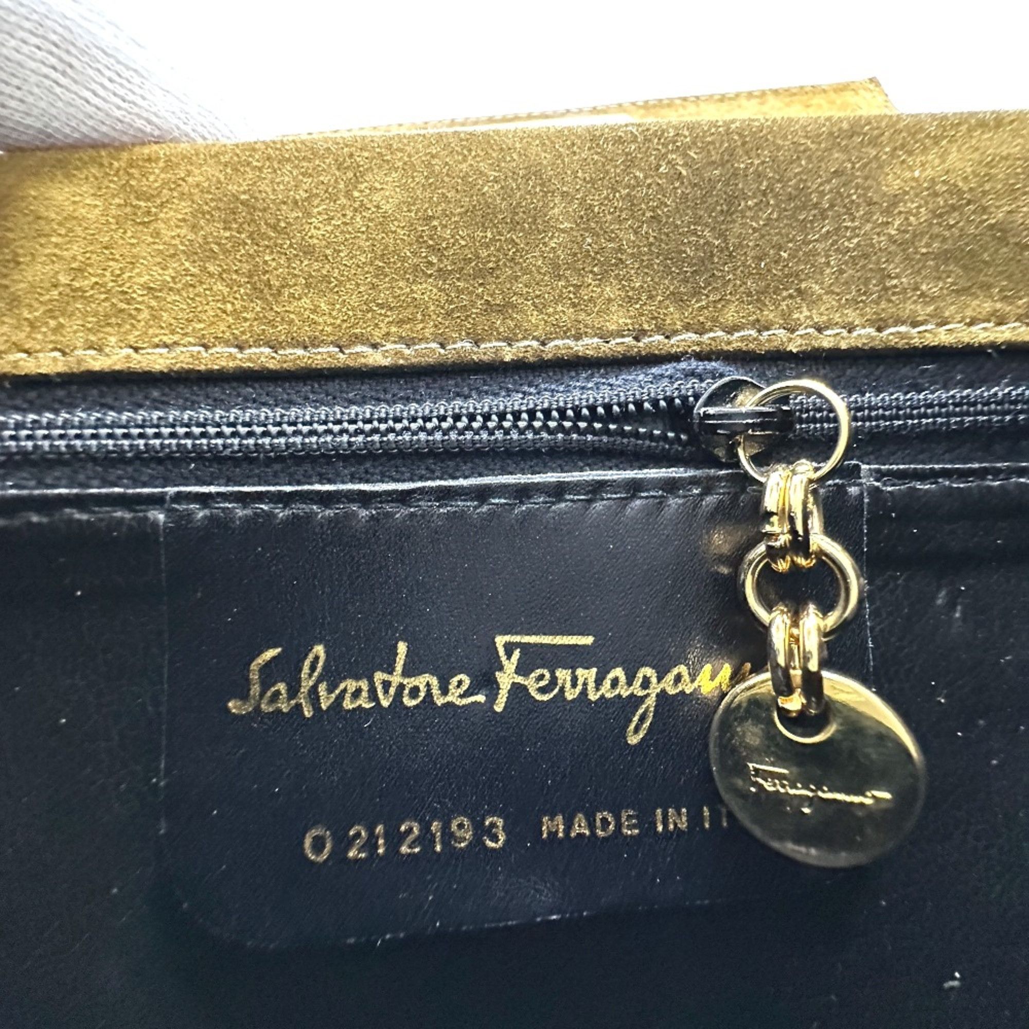 Salvatore Ferragamo Salvatore Ferragamo Gancini Hand Bag Brown GoldHardware Size ONE SIZE - 15 Thumbnail