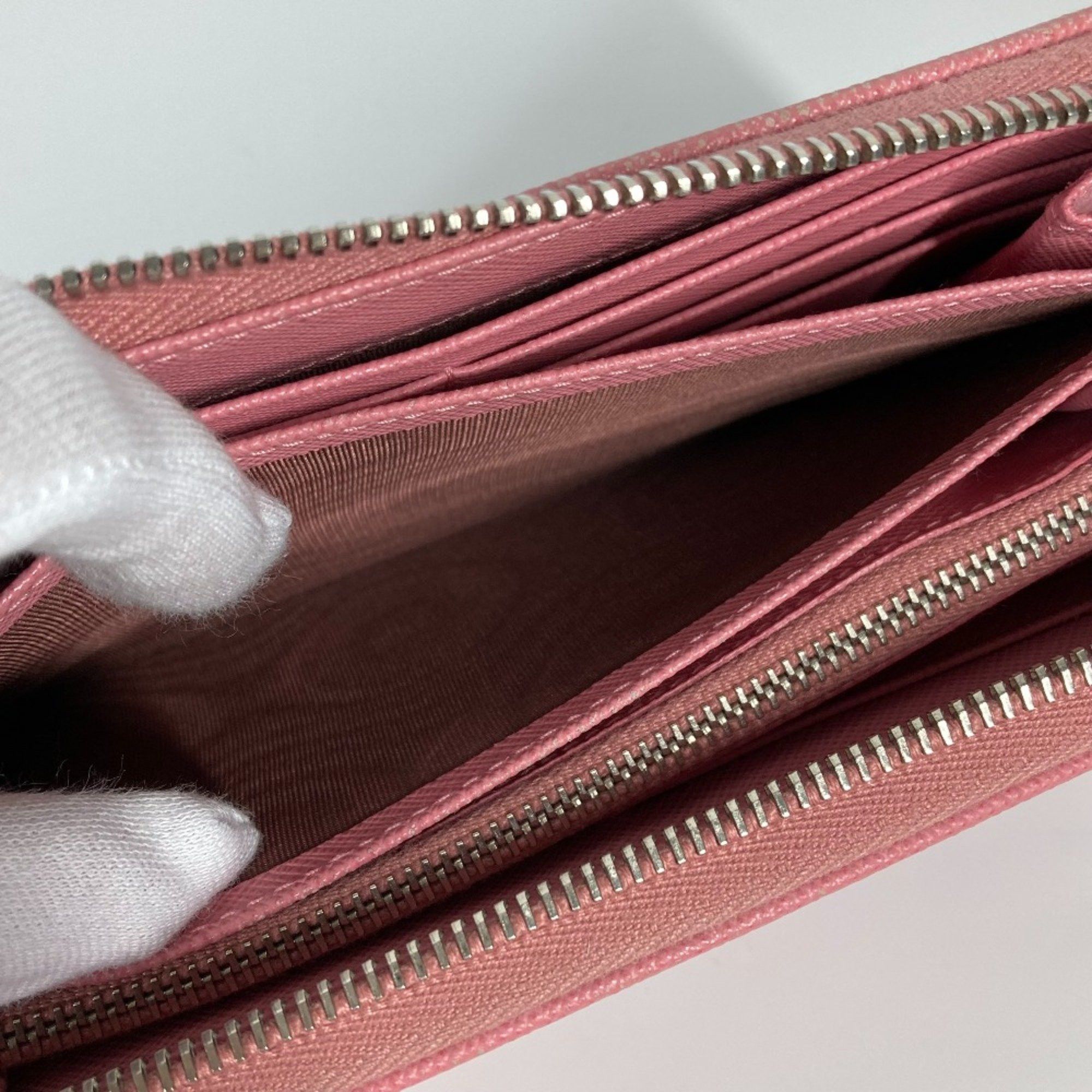 Prada PRADA Long wallet Zip Around Long Wallet pink Size ONE SIZE - 13 Thumbnail