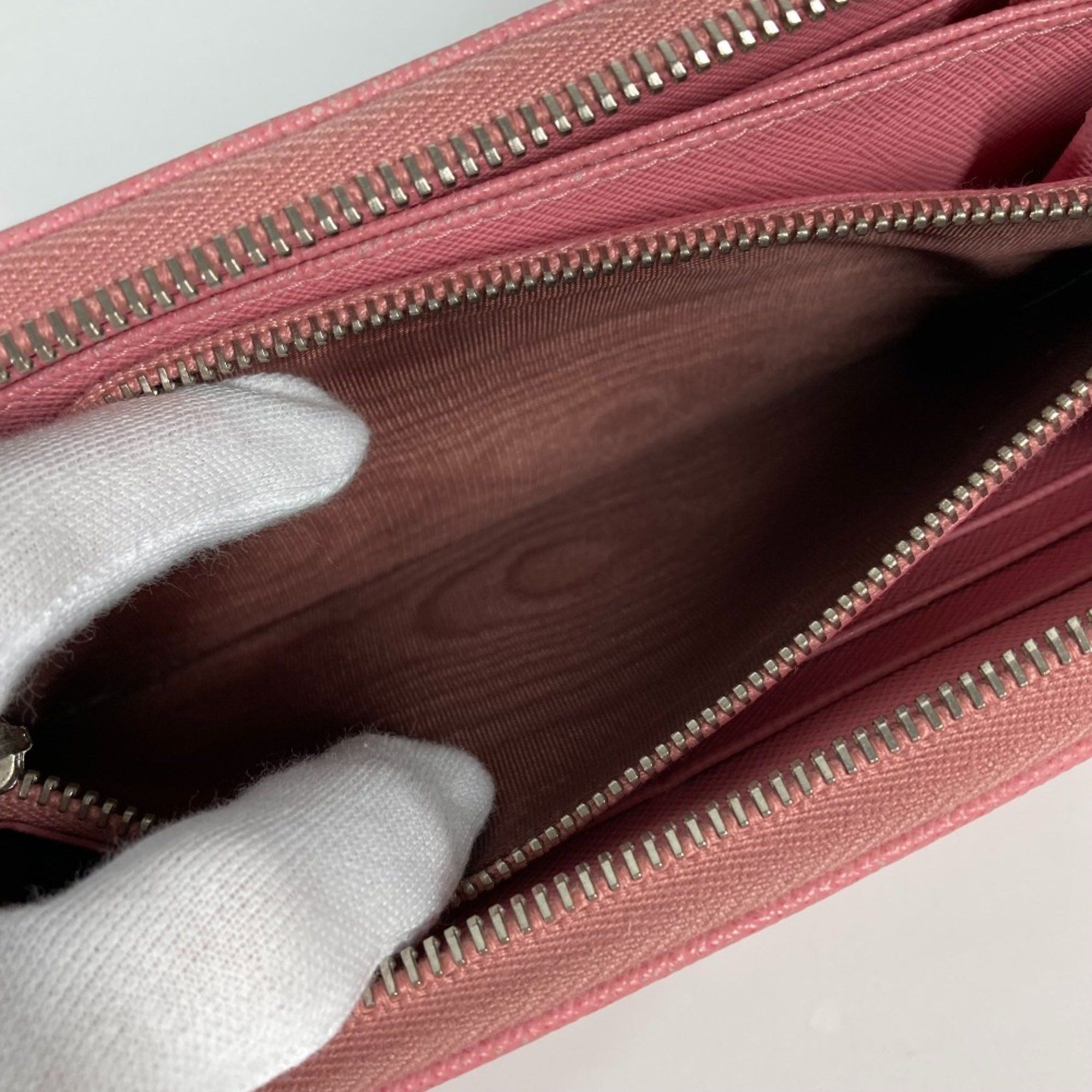Prada PRADA Long wallet Zip Around Long Wallet pink Size ONE SIZE - 9 Thumbnail