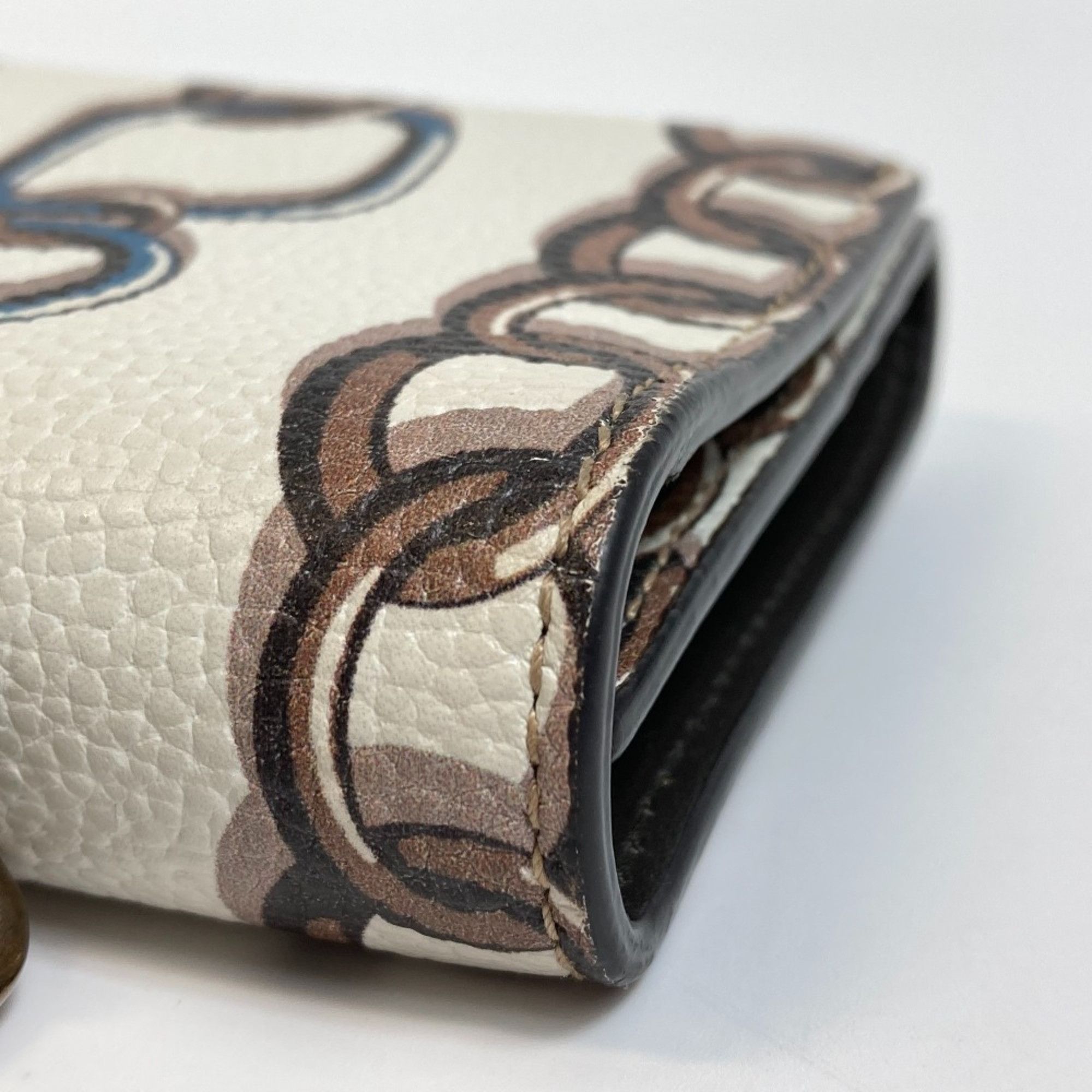 Salvatore Ferragamo Salvatore Ferragamo 2WAY Shoulder Bag Hand Bag WhiteBased GoldHardware Size ONE SIZE - 7 Thumbnail