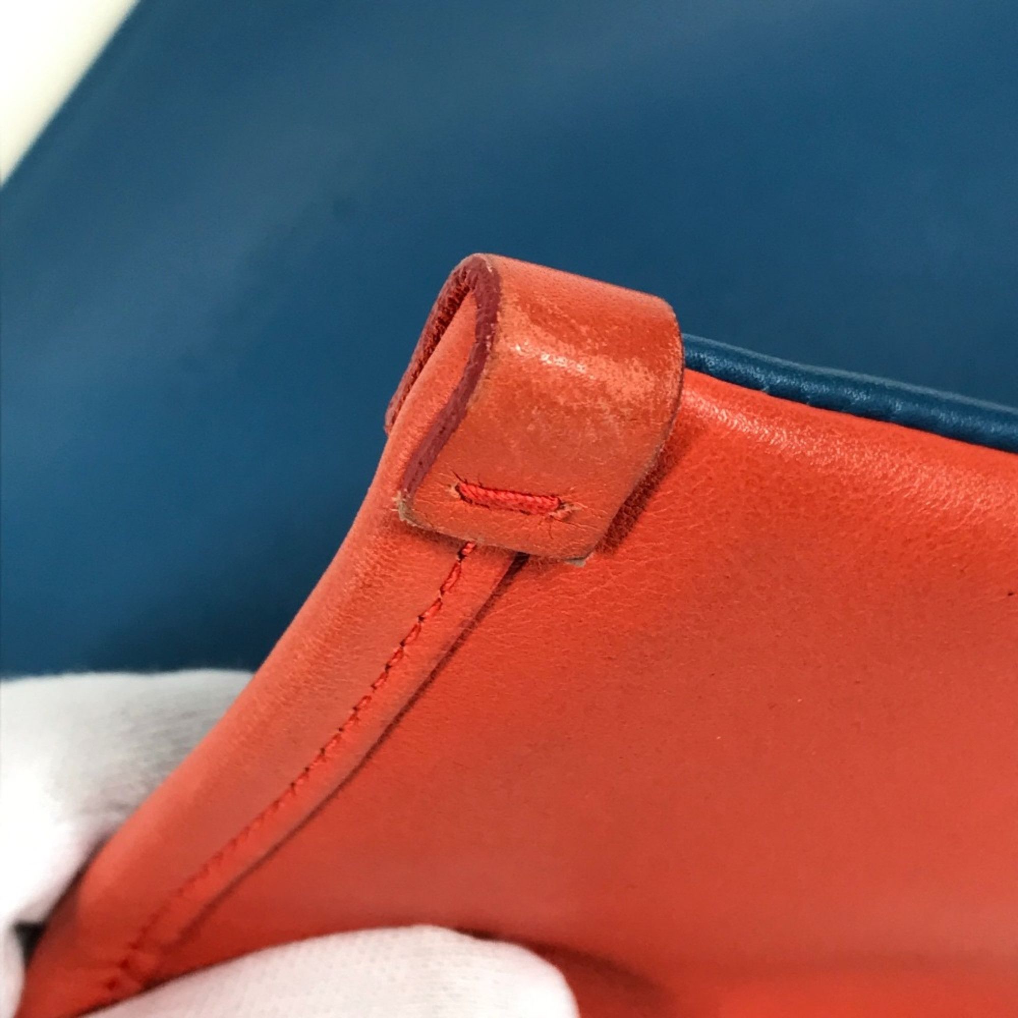 Salvatore Ferragamo Salvatore Ferragamo bag pouch Clutch bag blue Orange Based Size ONE SIZE - 3 Thumbnail