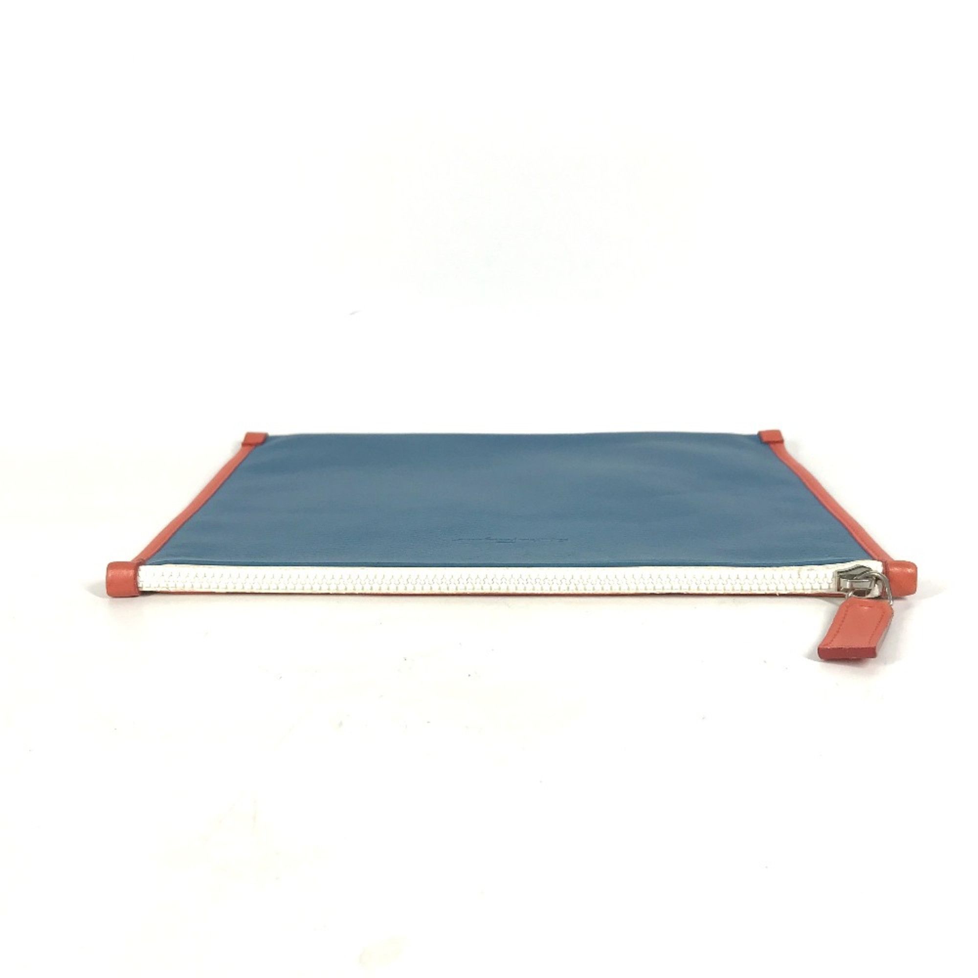 Salvatore Ferragamo Salvatore Ferragamo bag pouch Clutch bag blue Orange Based Size ONE SIZE - 15 Thumbnail
