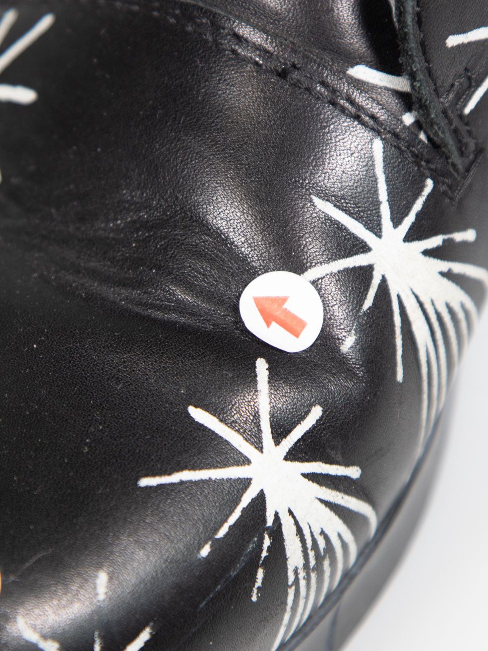 Marsell Black Leather Graffiti Printed Shoes Size US 6.5 / IT 36.5 - 10 Thumbnail