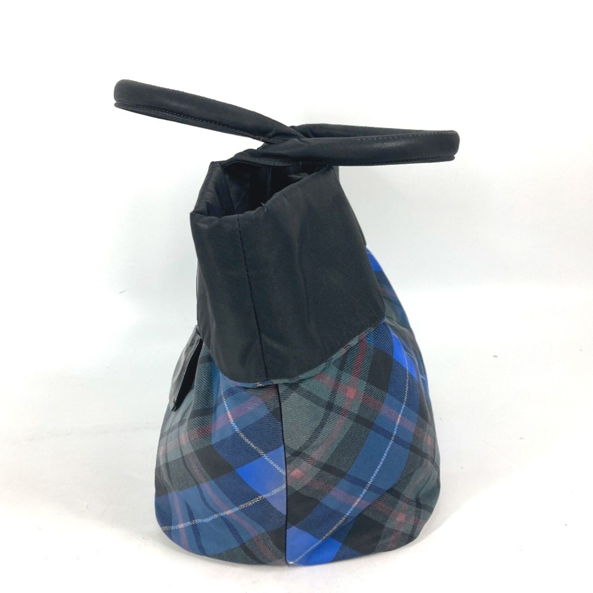 Prada PRADA check Tote Bag Shoulder Bag Black Blue x Green Size ONE SIZE - 4 Thumbnail