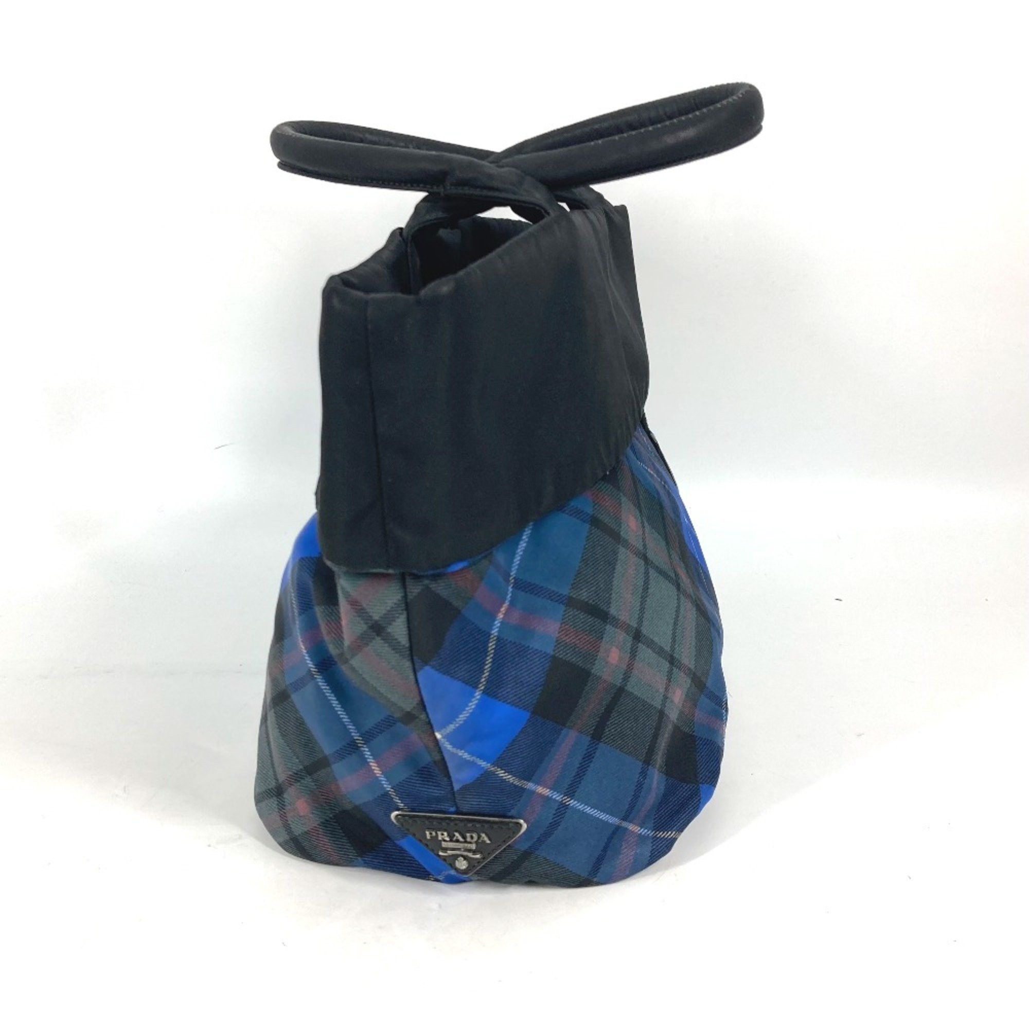 Prada PRADA check Tote Bag Shoulder Bag Black Blue x Green Size ONE SIZE - 3 Thumbnail