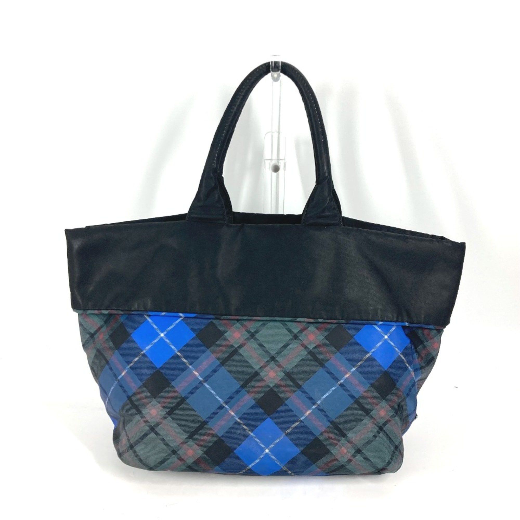 Prada PRADA check Tote Bag Shoulder Bag Black Blue x Green Size ONE SIZE - 2 Thumbnail