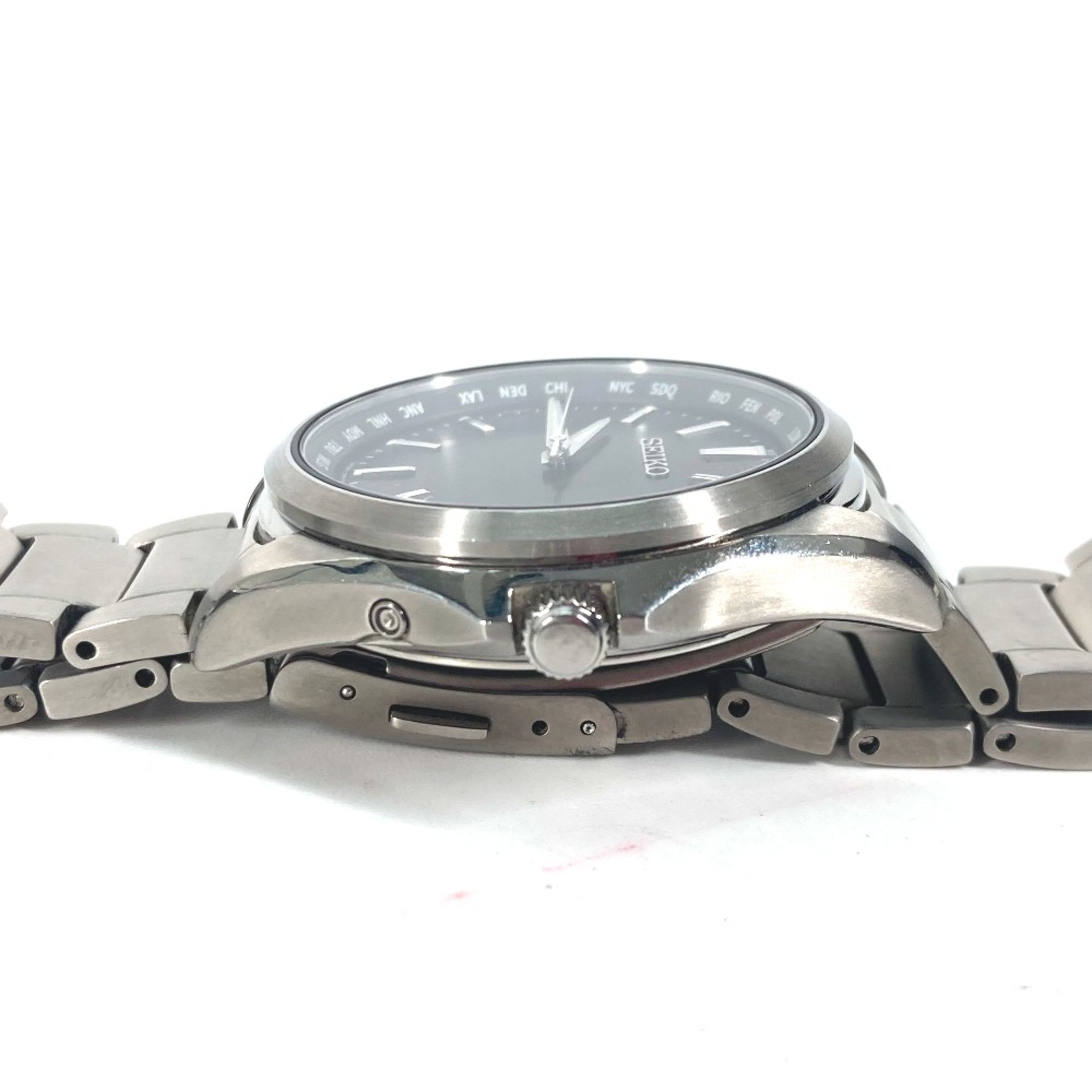 Seiko Seiko 7B75-0AA0 Seiko Selection watch Wristwatch Silver Black Size ONE SIZE - 7 Thumbnail