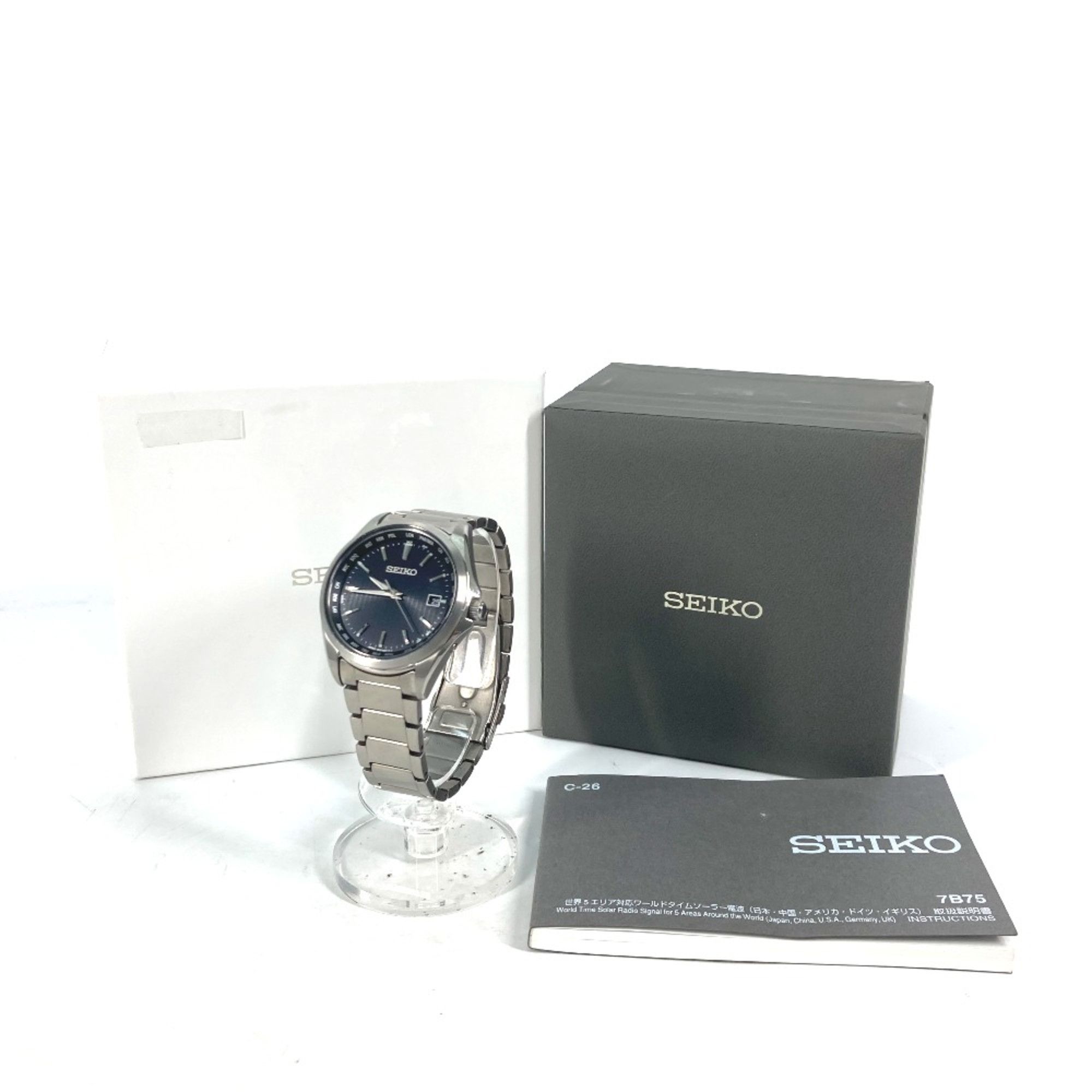Seiko Seiko 7B75-0AA0 Seiko Selection watch Wristwatch Silver Black Size ONE SIZE - 10 Thumbnail