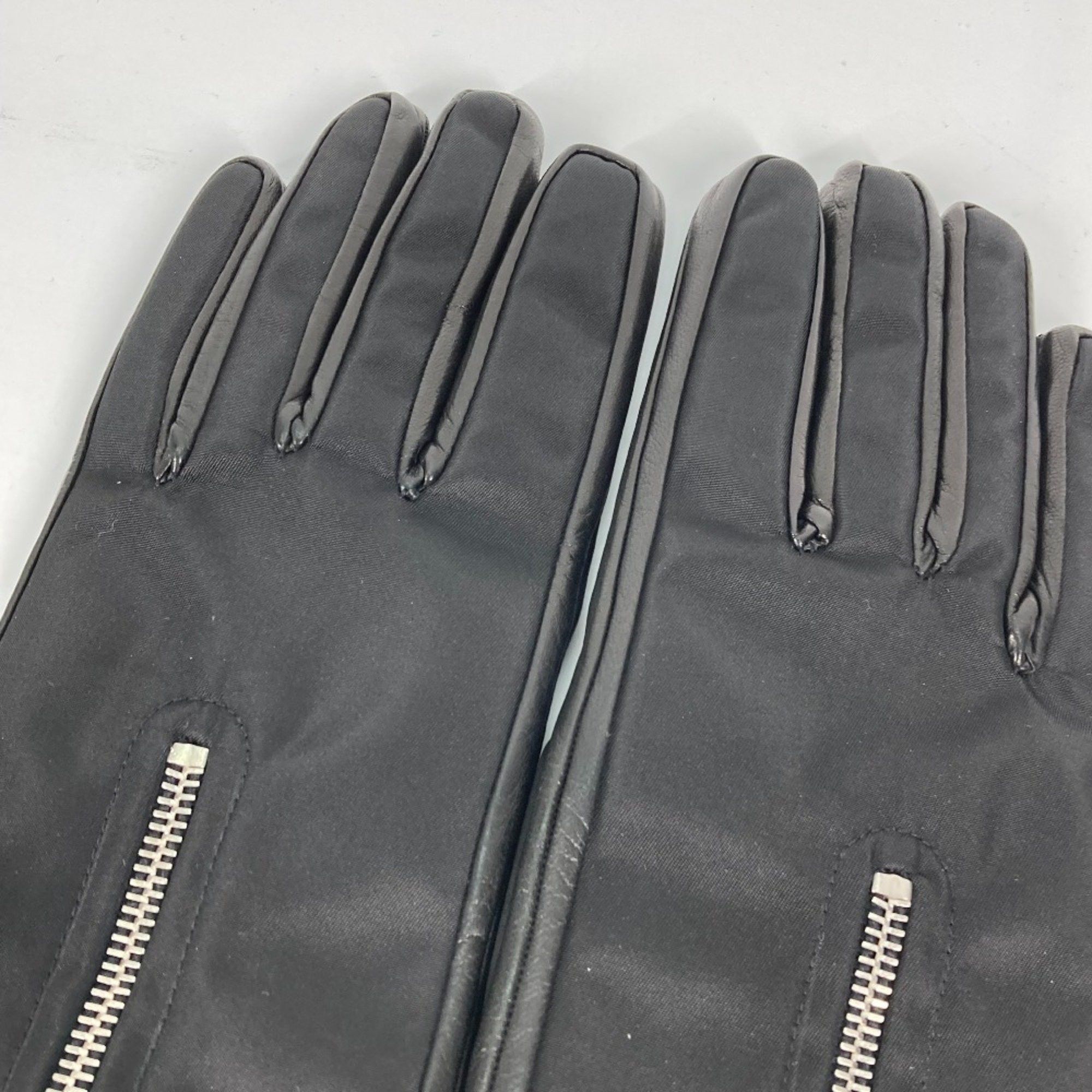 Prada PRADA Zip gloves Black Size ONE SIZE - 3 Thumbnail