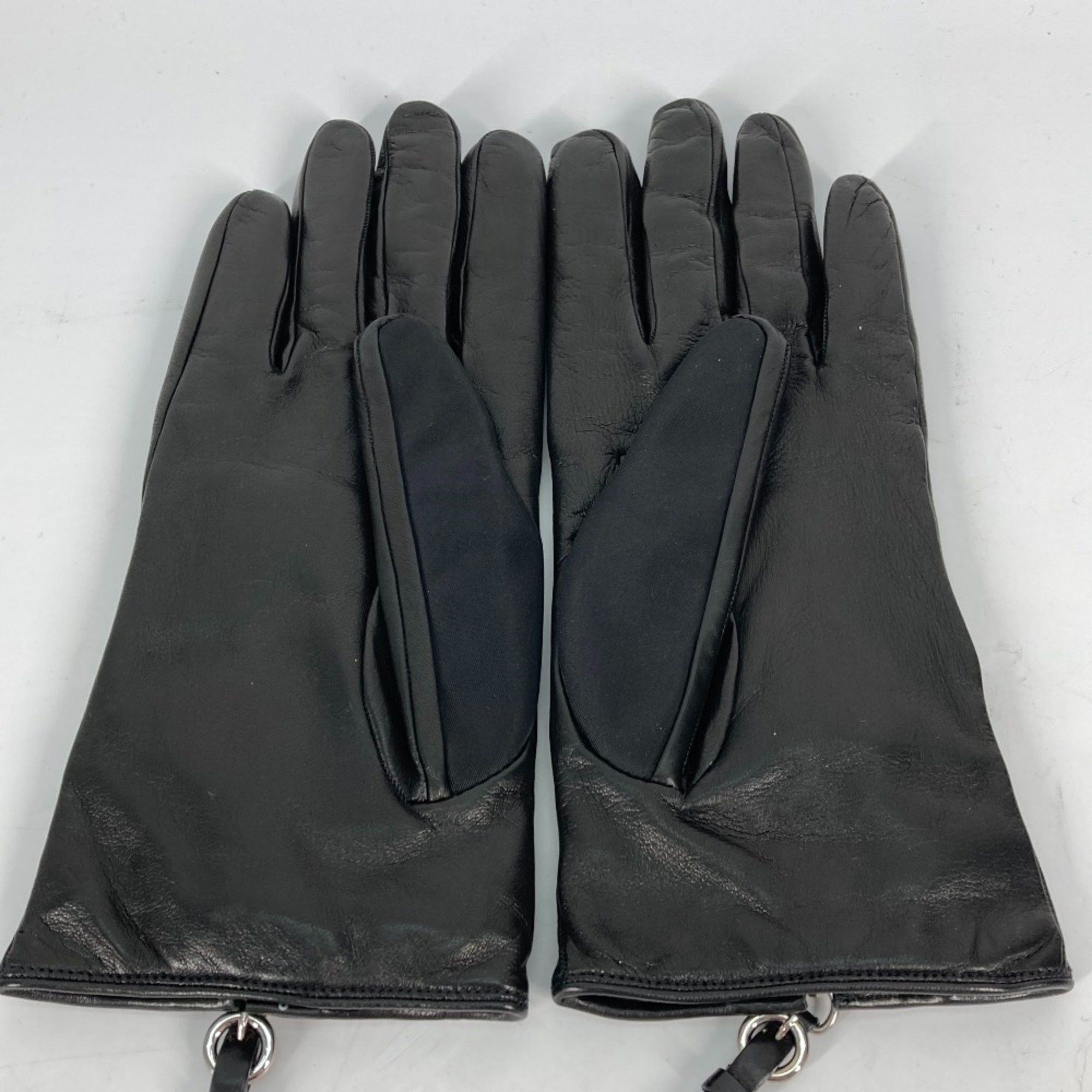 Prada PRADA Zip gloves Black Size ONE SIZE - 5 Thumbnail
