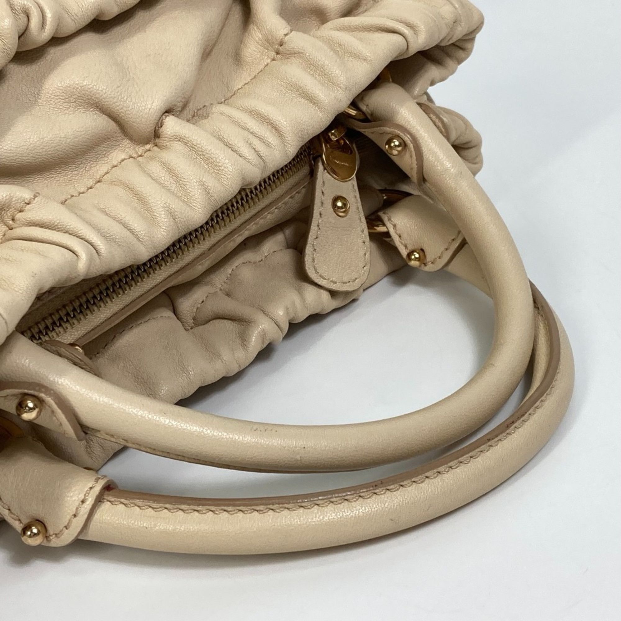 Salvatore Ferragamo Salvatore Ferragamo Vala 2WAY Shoulder Bag Hand Bag Light Beige Size ONE SIZE - 10 Thumbnail