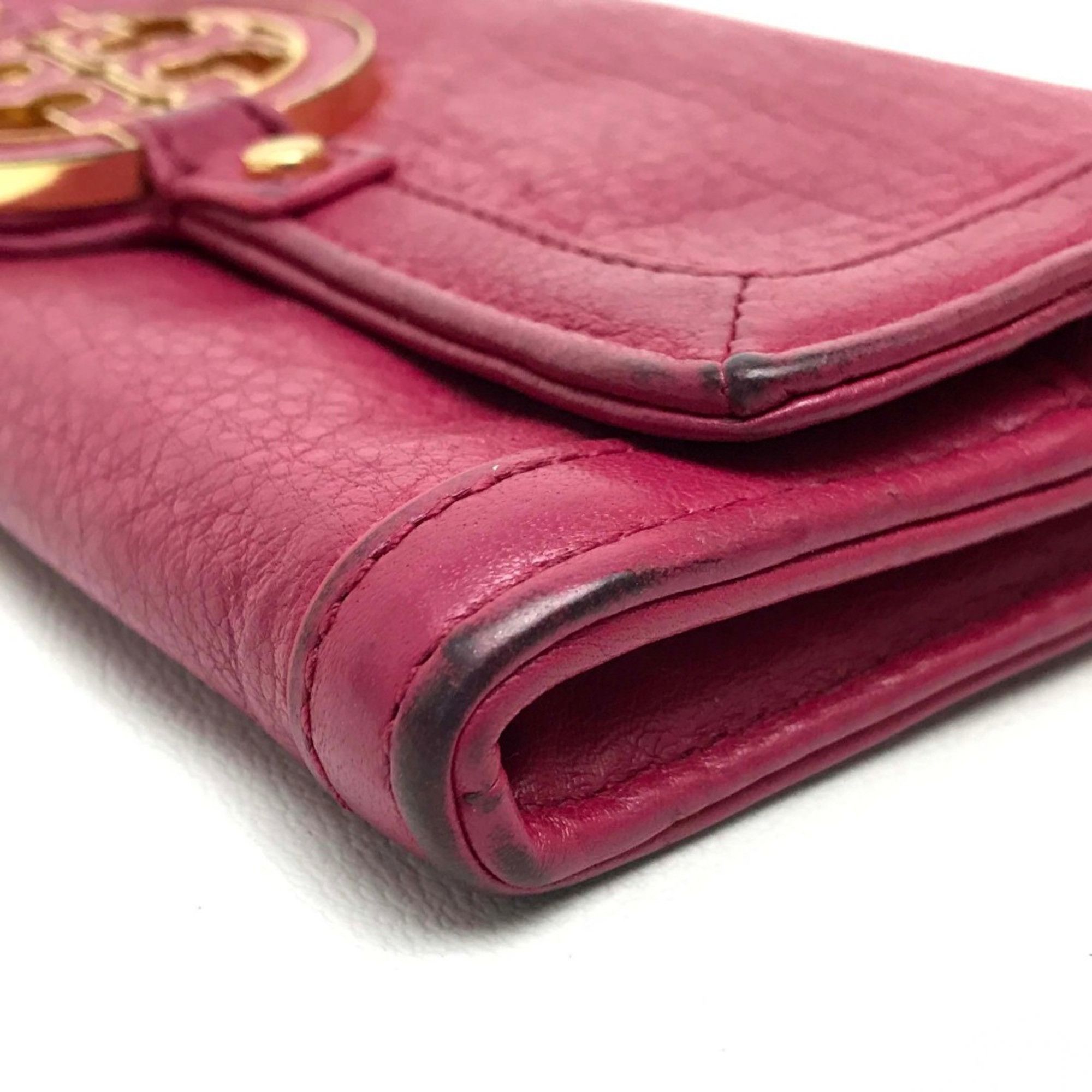 Tory Burch Tory Burch Amanda Continental Folded wallet pink Size ONE SIZE - 3 Thumbnail