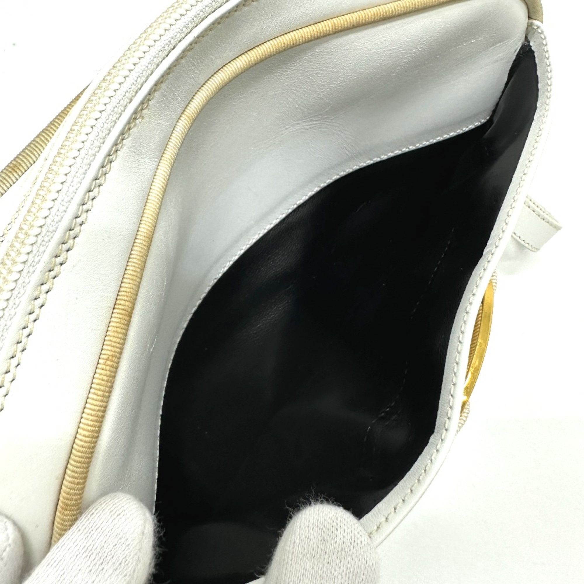 Salvatore Ferragamo Salvatore Ferragamo BA214183 Vala Shoulder Bag White GoldHardware Size ONE SIZE - 9 Thumbnail