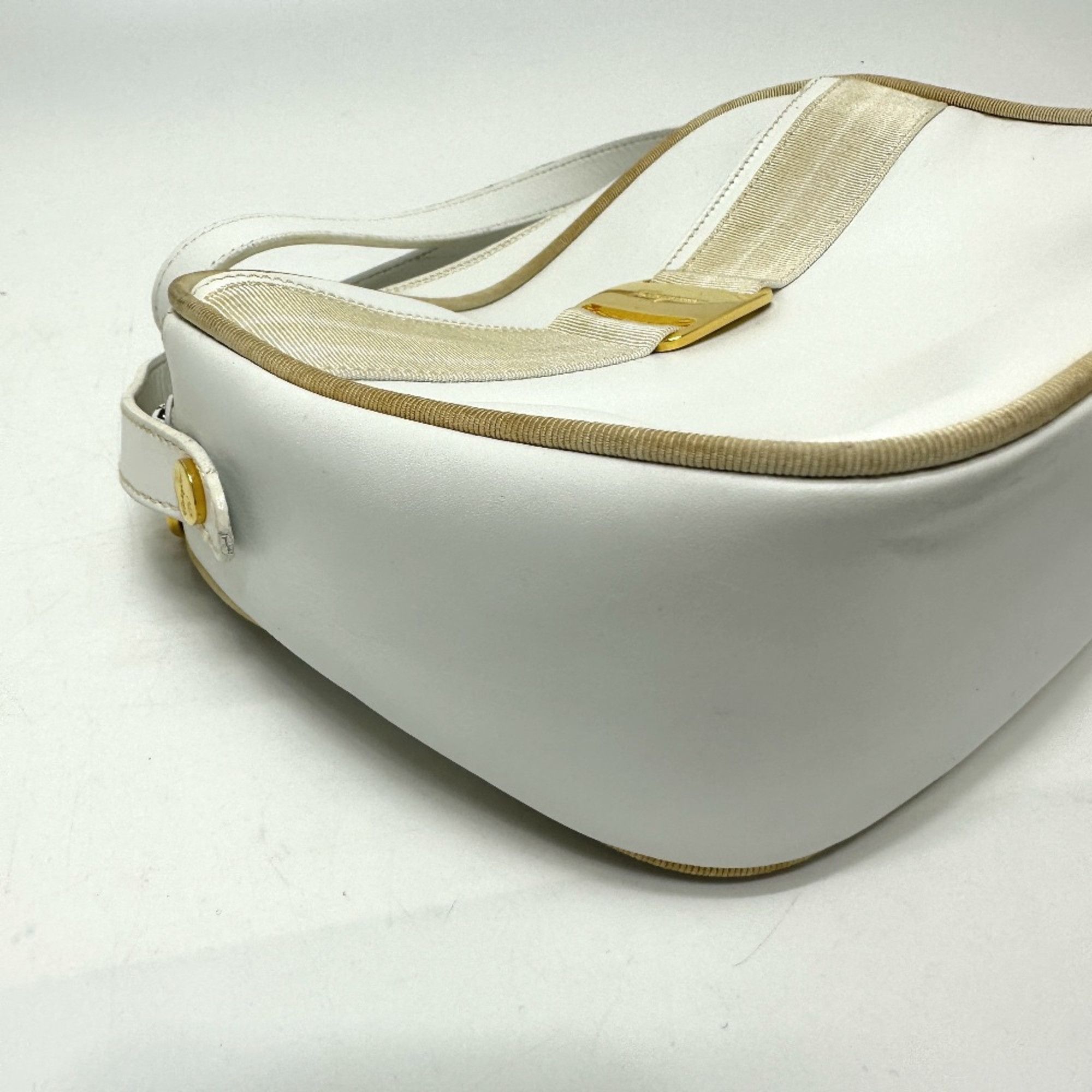 Salvatore Ferragamo Salvatore Ferragamo BA214183 Vala Shoulder Bag White GoldHardware Size ONE SIZE - 5 Thumbnail