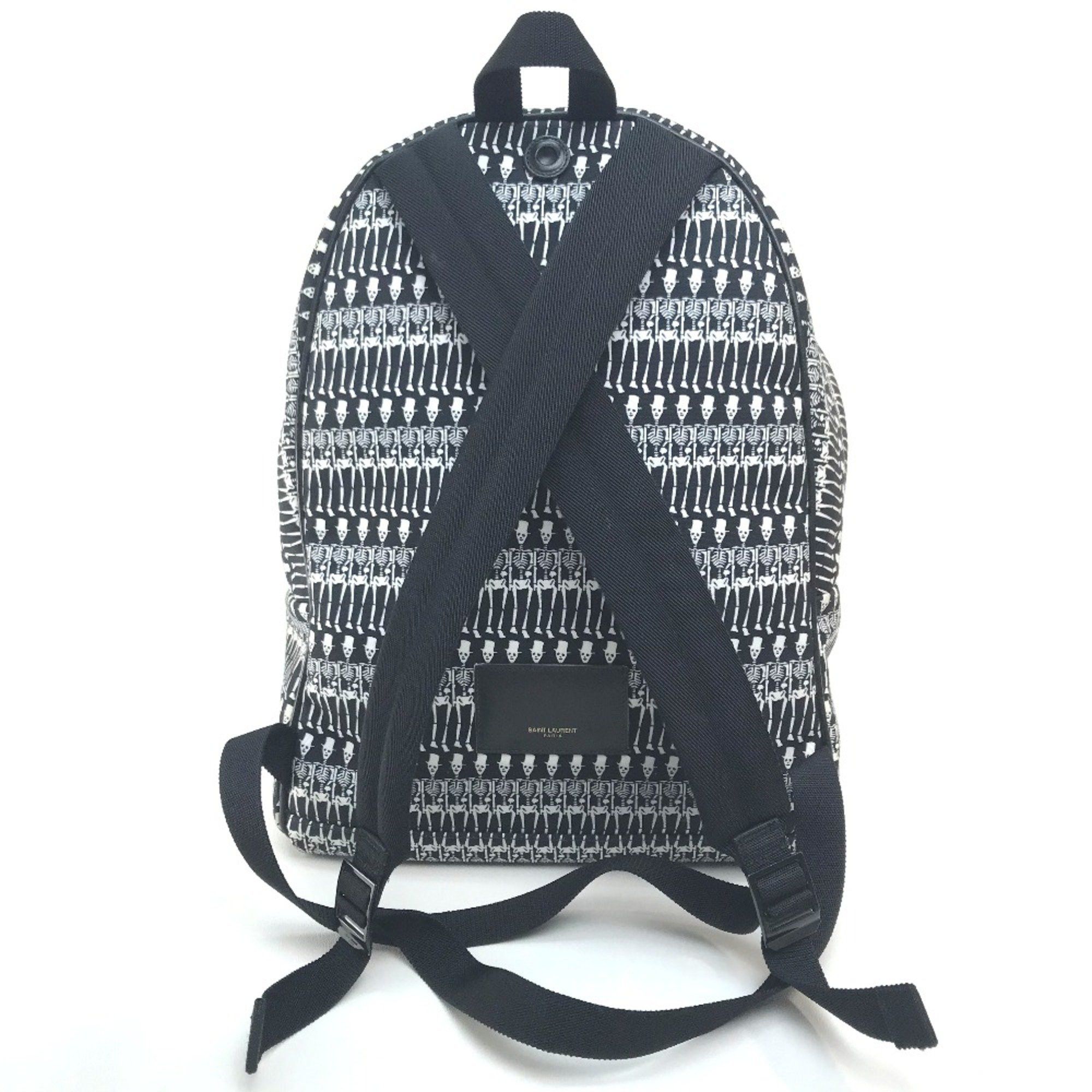 Saint Laurent Paris Saint Laurent Paris 435988 Backpack Backpack Black x White Size ONE SIZE - 2 Thumbnail
