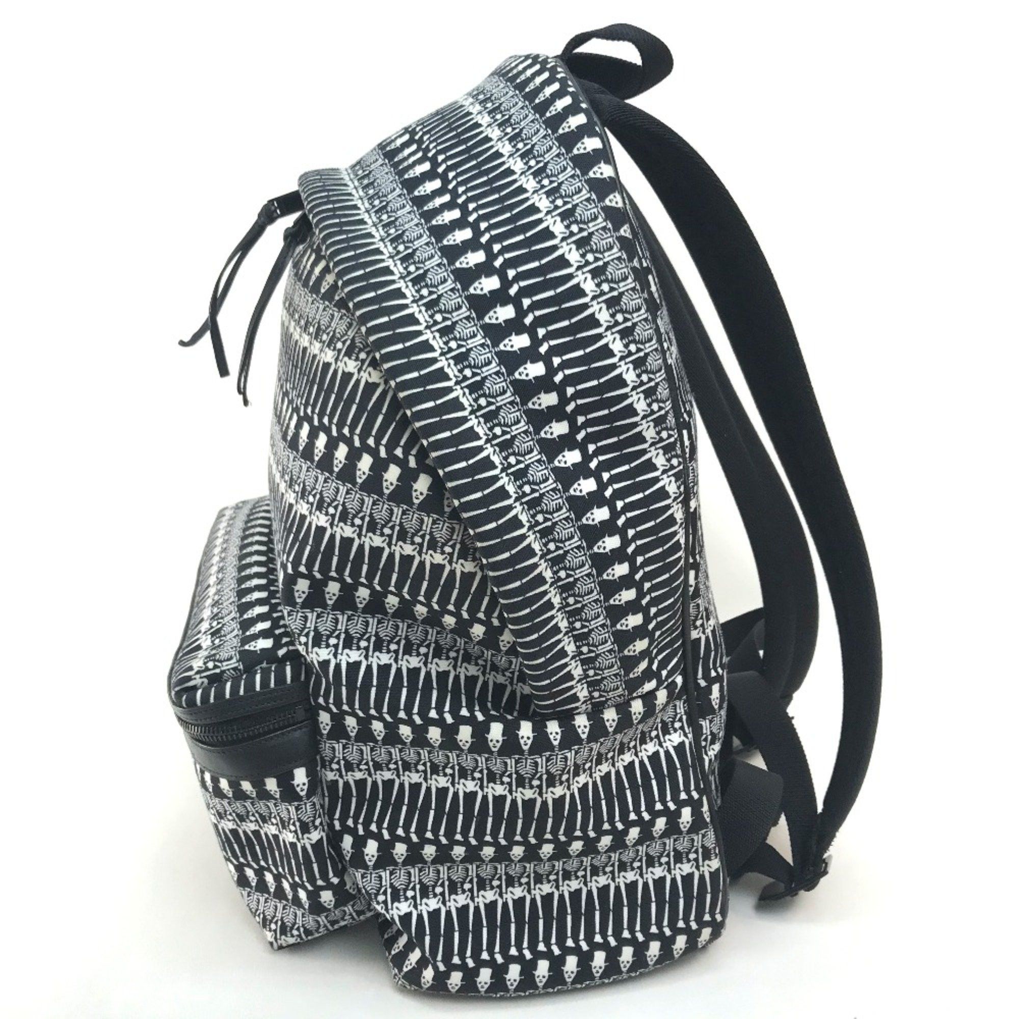 Saint Laurent Paris Saint Laurent Paris 435988 Backpack Backpack Black x White Size ONE SIZE - 3 Thumbnail