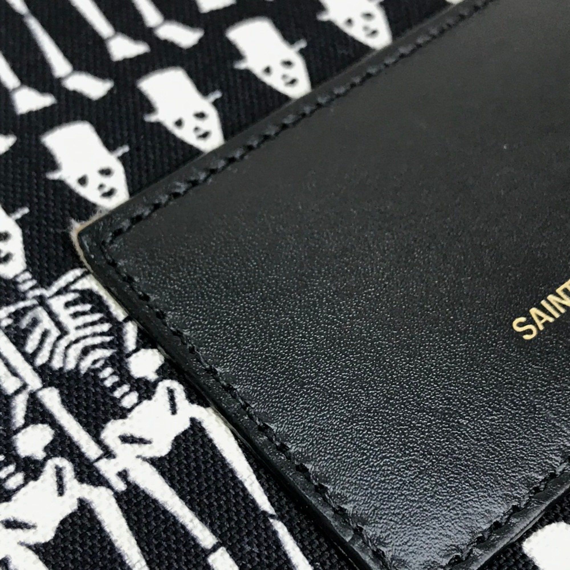 Saint Laurent Paris Saint Laurent Paris 435988 Backpack Backpack Black x White Size ONE SIZE - 11 Thumbnail