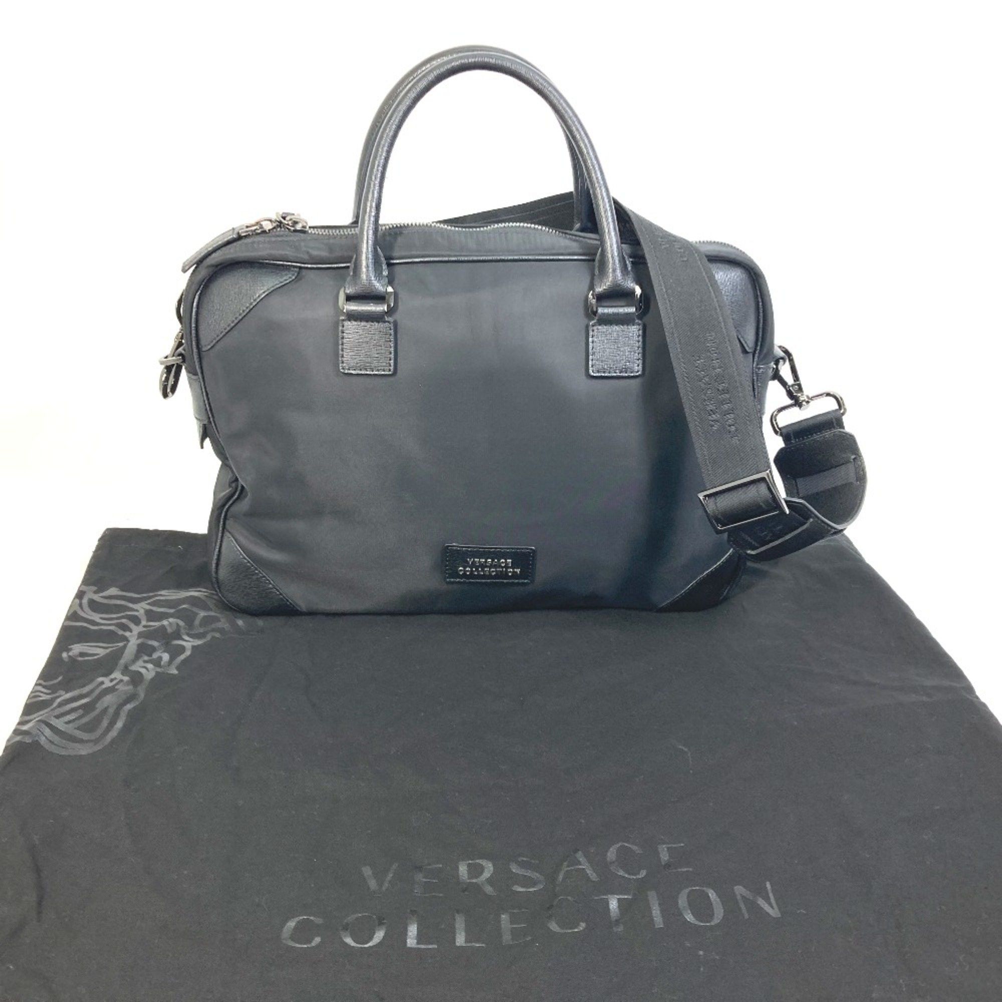 Versace Versace Logo Shoulder Bag Shoulder bag Bag 2WAY Business bag Black Size ONE SIZE - 11 Thumbnail