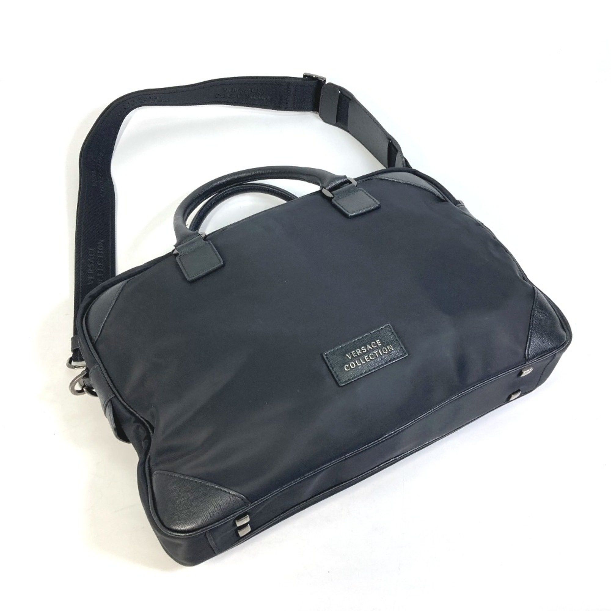 Versace Versace Logo Shoulder Bag Shoulder bag Bag 2WAY Business bag Black Size ONE SIZE - 4 Thumbnail
