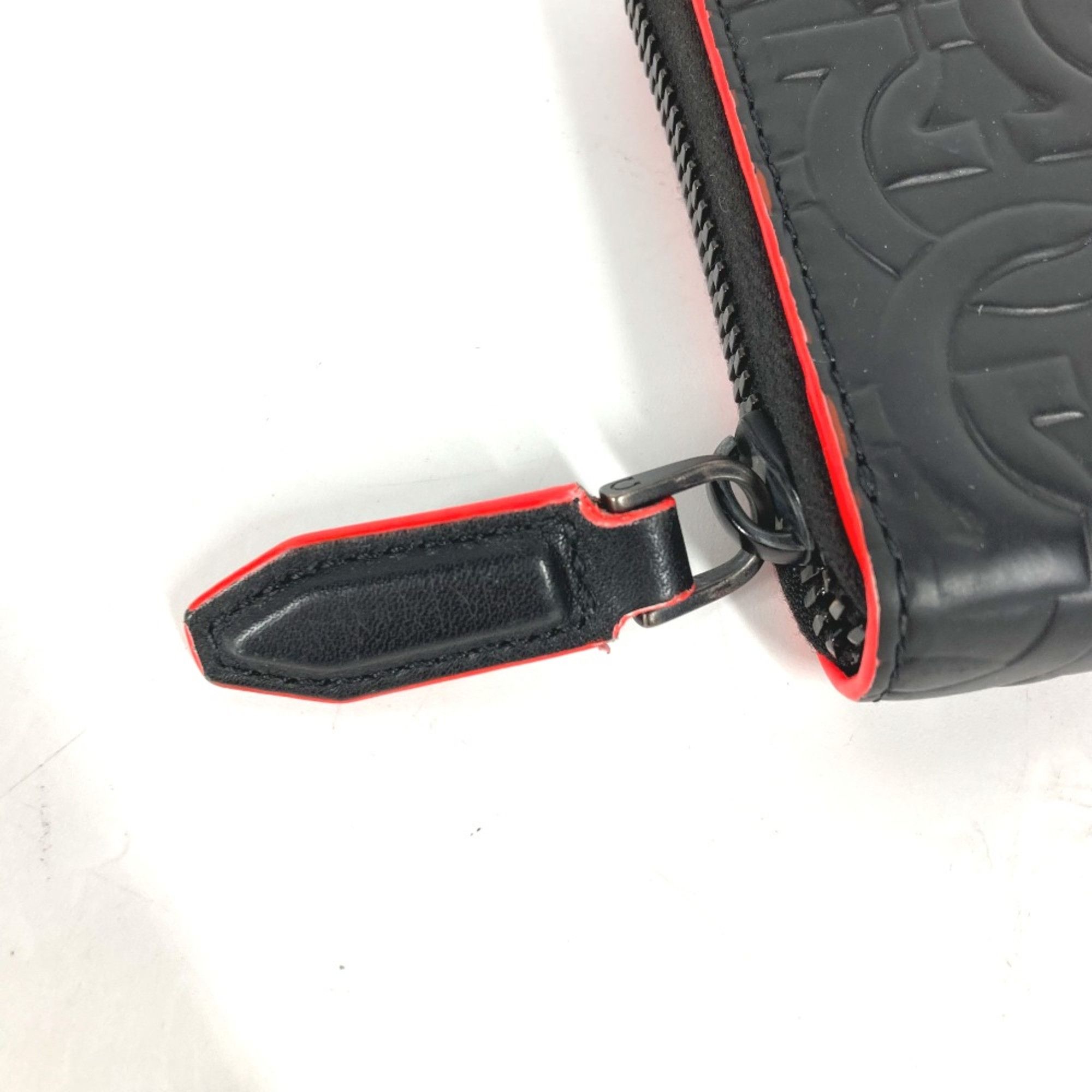 Salvatore Ferragamo Salvatore Ferragamo Long wallet Zip Around Long Wallet Black Red Size ONE SIZE - 4 Thumbnail