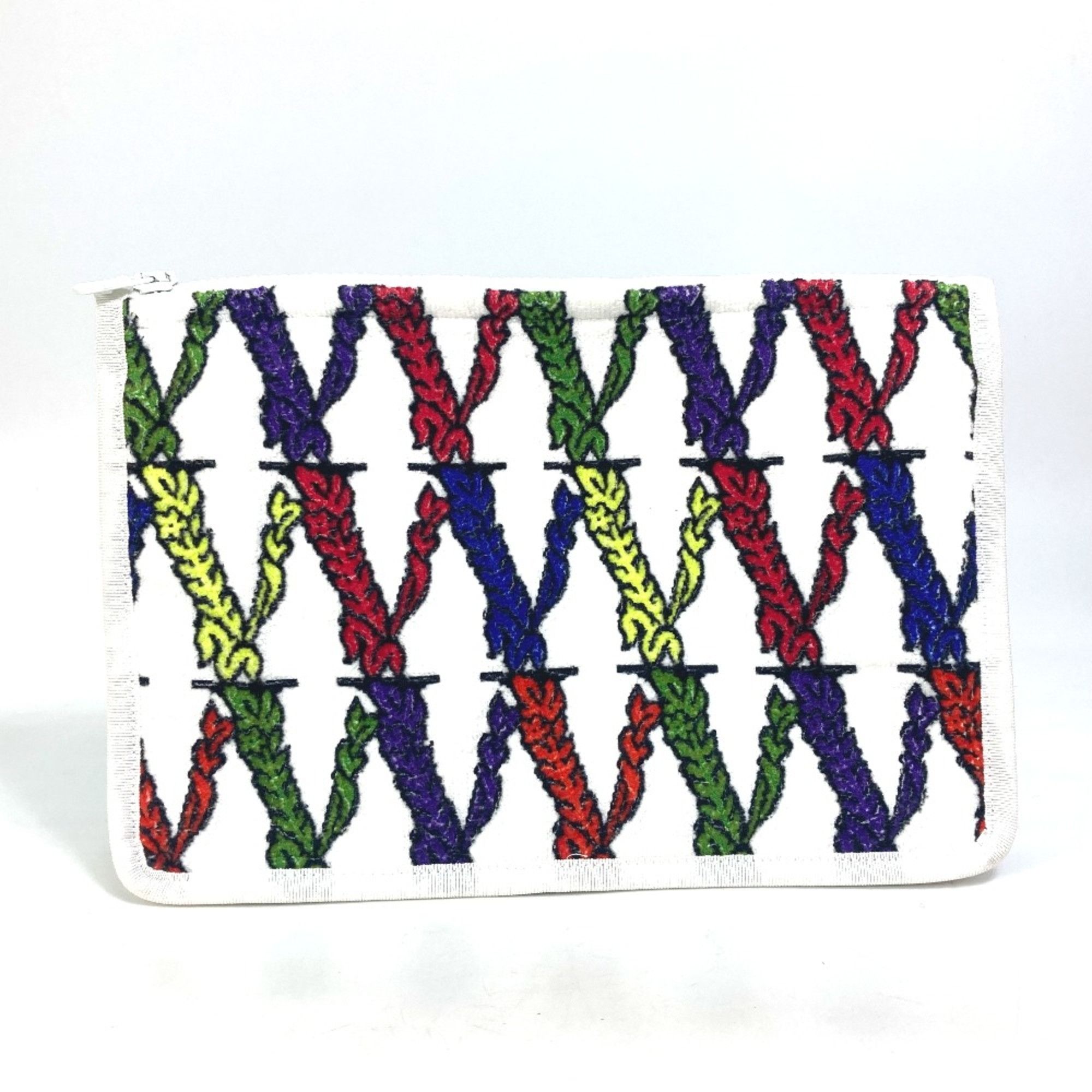 Versace Versace Pouch Clutch bag White Multicolore Size ONE SIZE - 2 Thumbnail