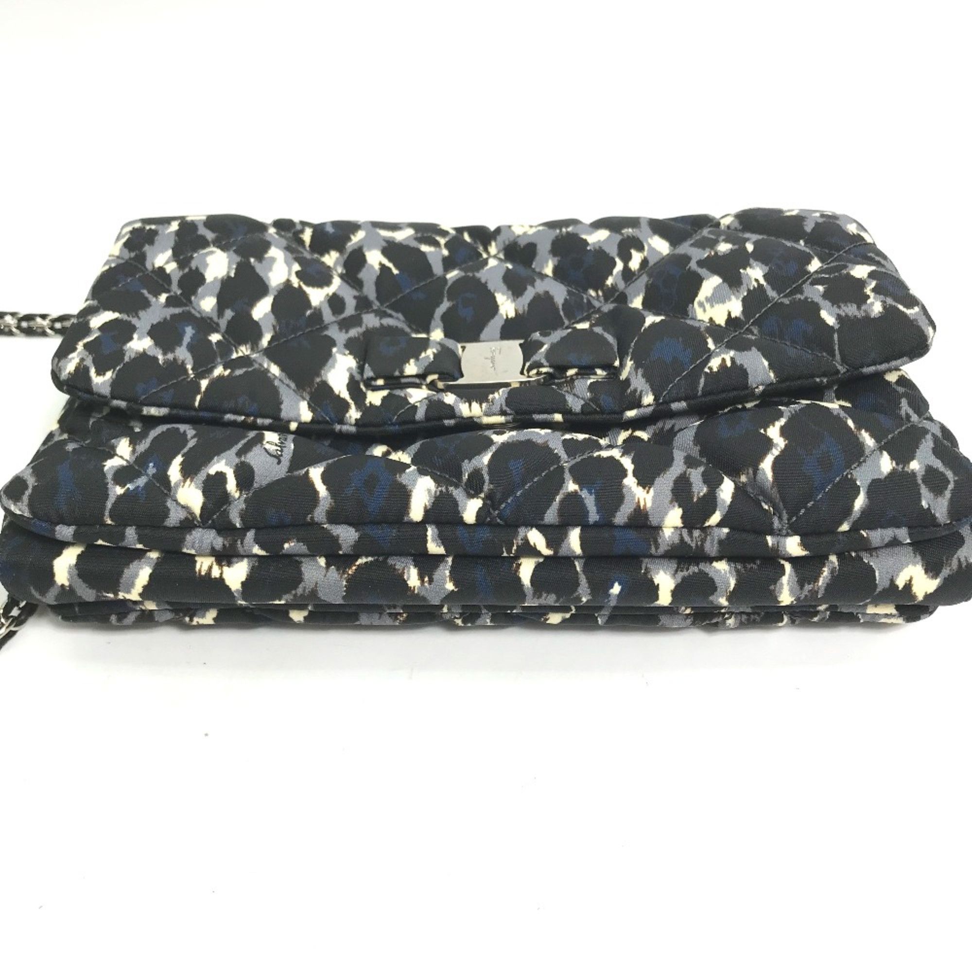 Salvatore Ferragamo Salvatore Ferragamo E834 Vala Ribbon Chain Shoulder Bag Black Size ONE SIZE - 4 Thumbnail