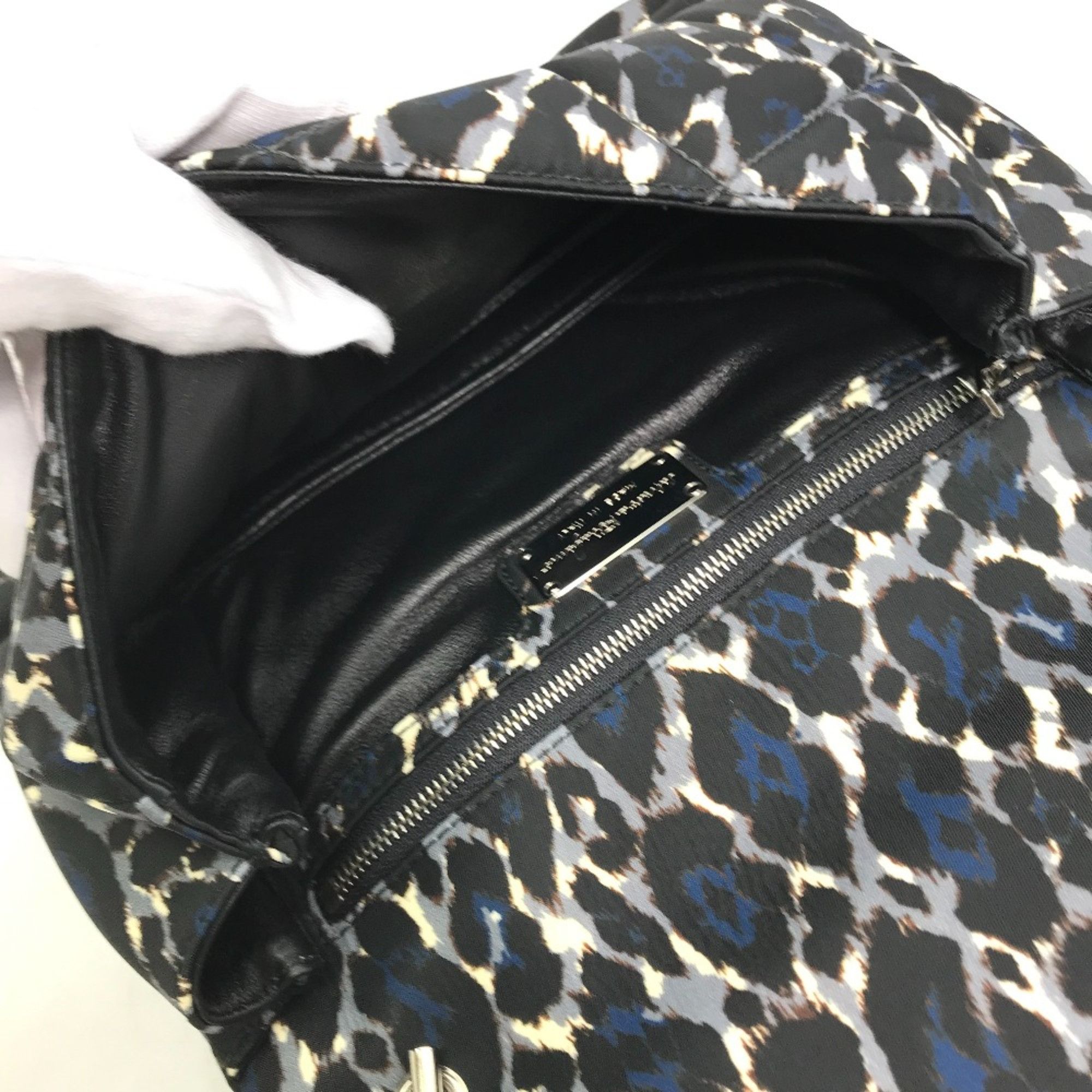 Salvatore Ferragamo Salvatore Ferragamo E834 Vala Ribbon Chain Shoulder Bag Black Size ONE SIZE - 9 Thumbnail