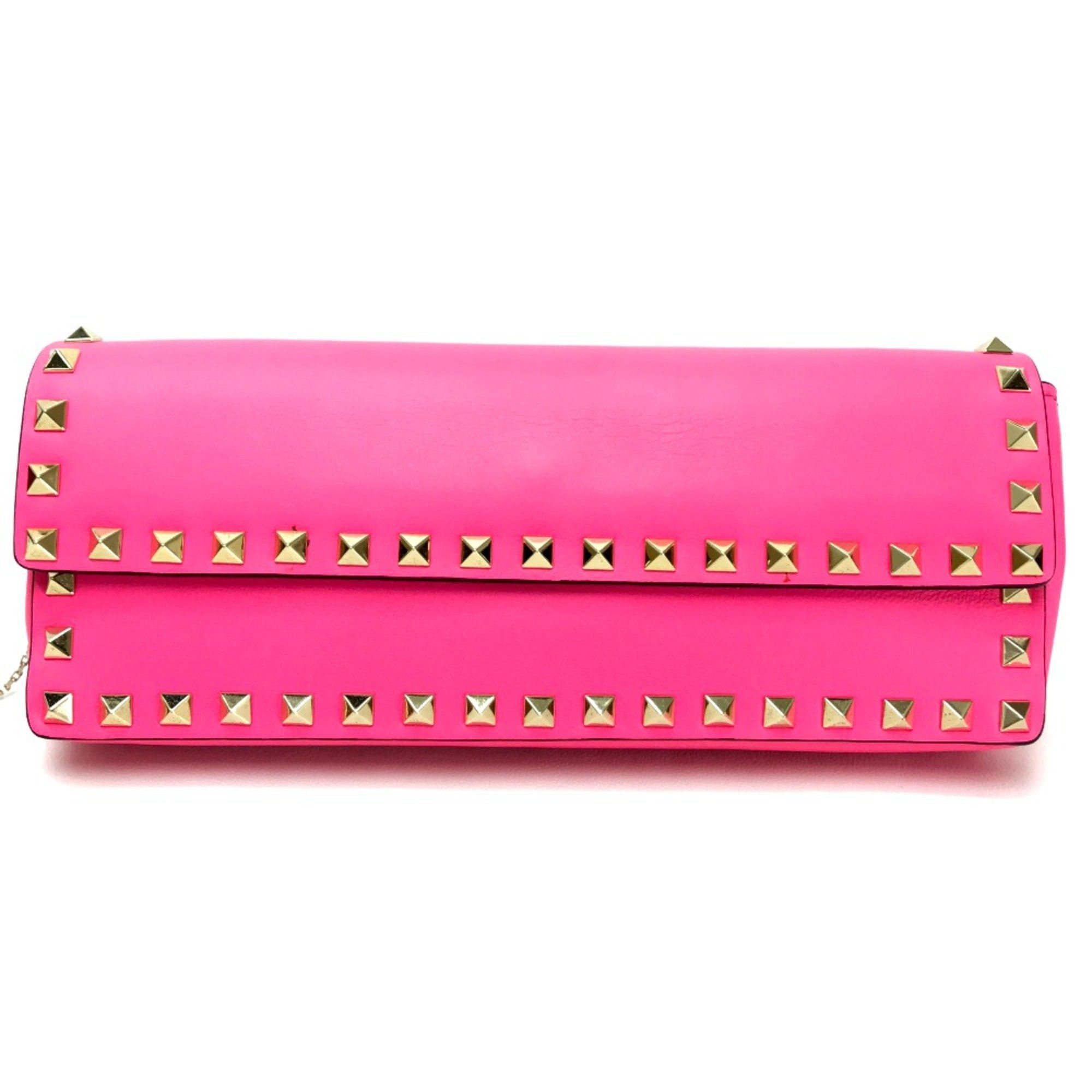 Valentino Valentino-Galavani With bangle chain Clutch bag shocking pink Size ONE SIZE - 2 Thumbnail