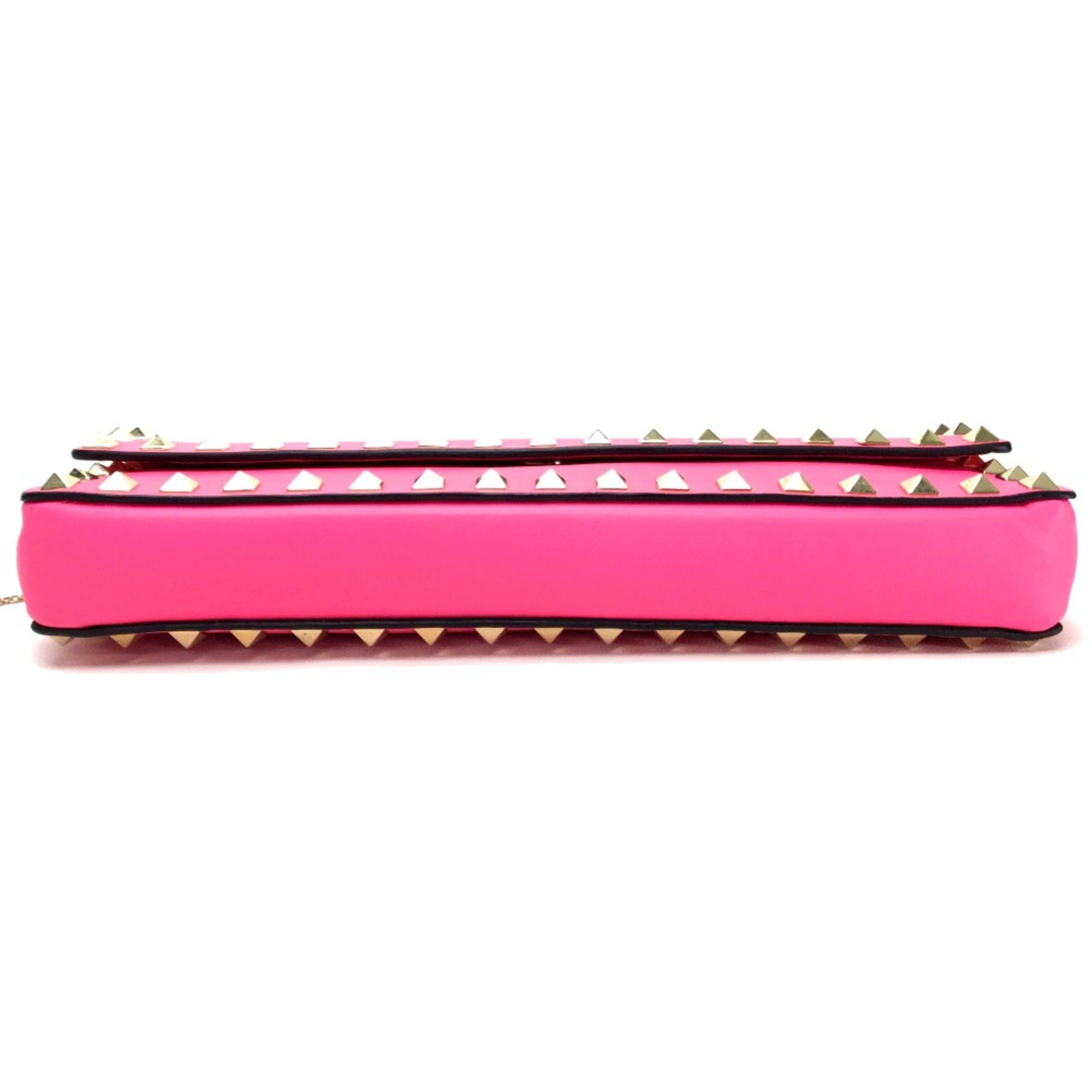 Valentino Valentino-Galavani With bangle chain Clutch bag shocking pink Size ONE SIZE - 3 Thumbnail