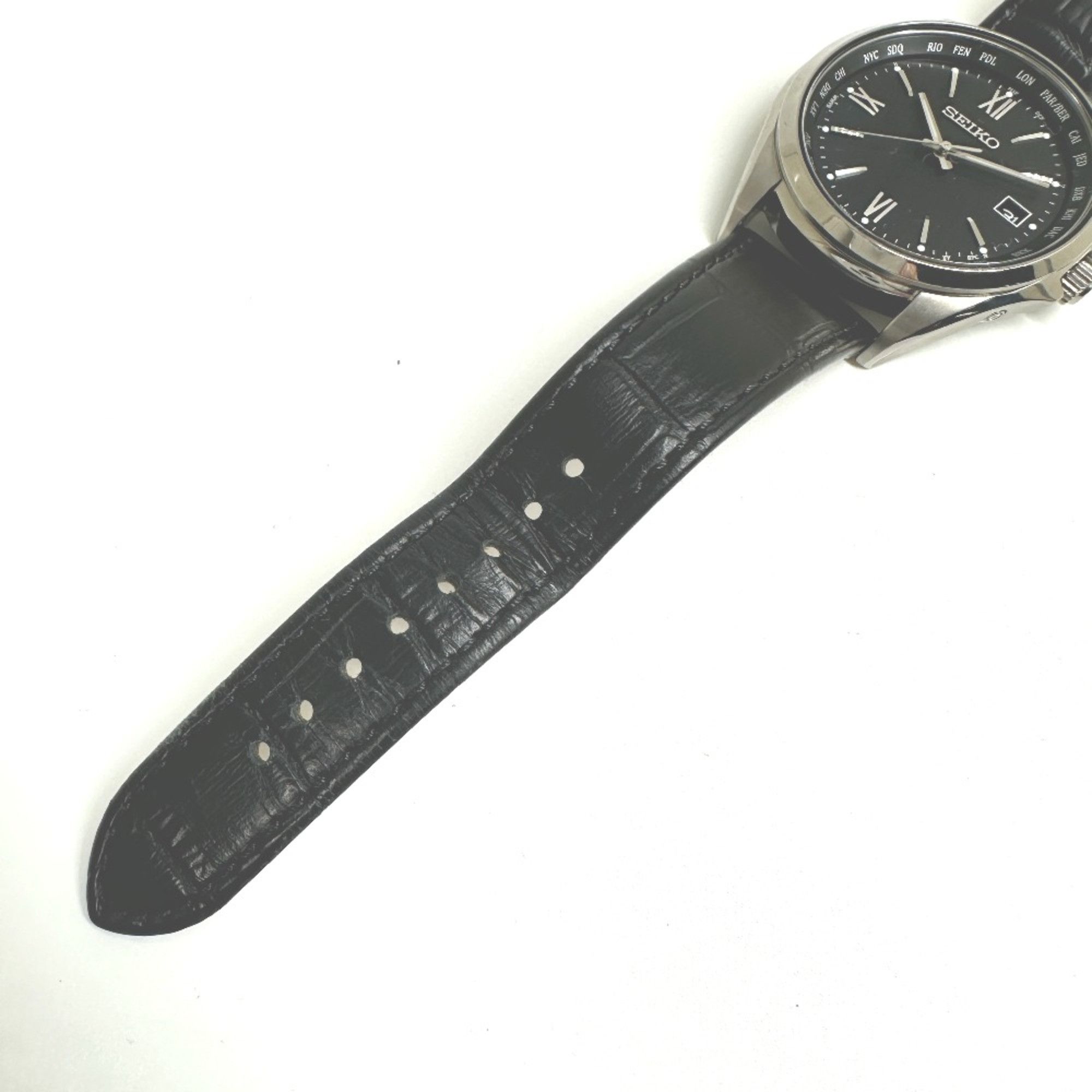 Seiko Seiko 7B75-0AB0 analog Wristwatch Silver Size ONE SIZE - 11 Thumbnail