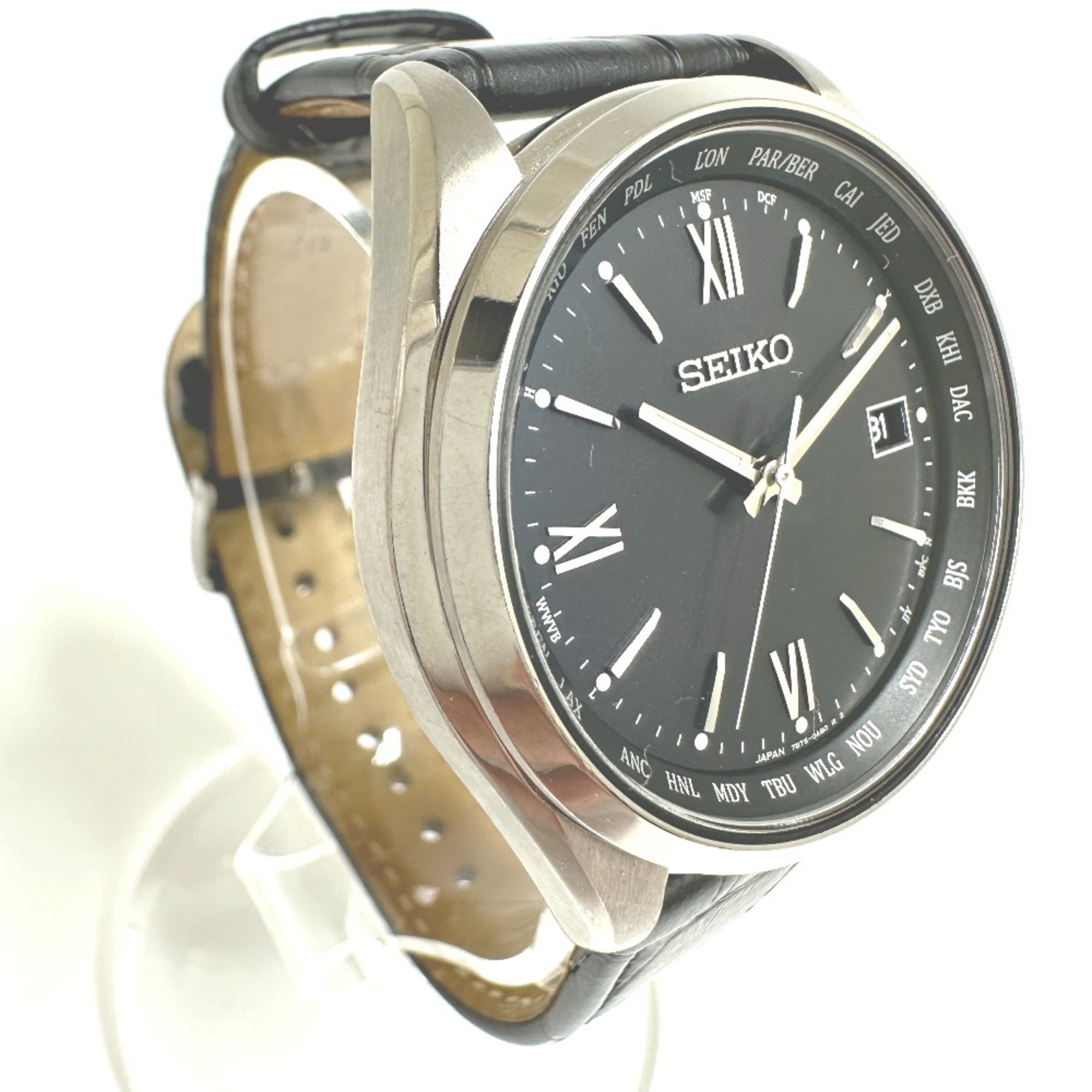 Seiko Seiko 7B75-0AB0 analog Wristwatch Silver Size ONE SIZE - 4 Thumbnail