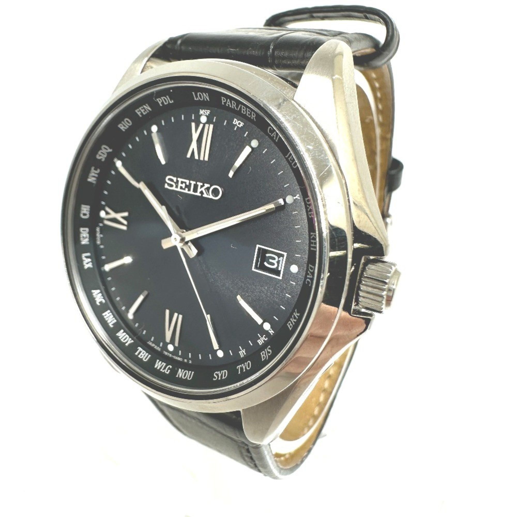 Seiko Seiko 7B75-0AB0 analog Wristwatch Silver Size ONE SIZE - 2 Thumbnail