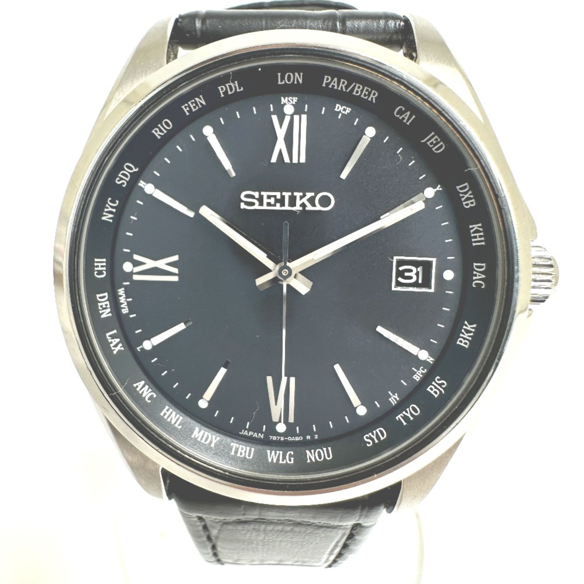 Seiko Seiko 7B75-0AB0 analog Wristwatch Silver Size ONE SIZE - 3 Thumbnail