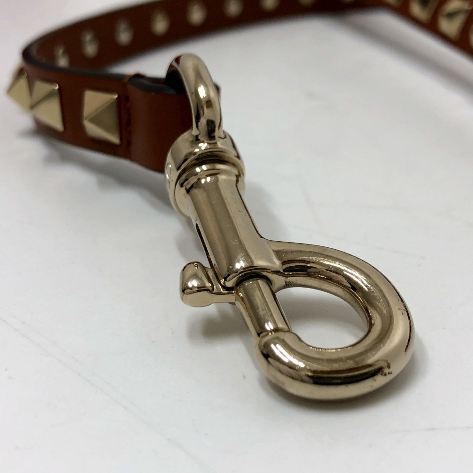 Valentino Valentino Pets Lead Brown GoldHardware/Gold studs Size ONE SIZE - 5 Thumbnail