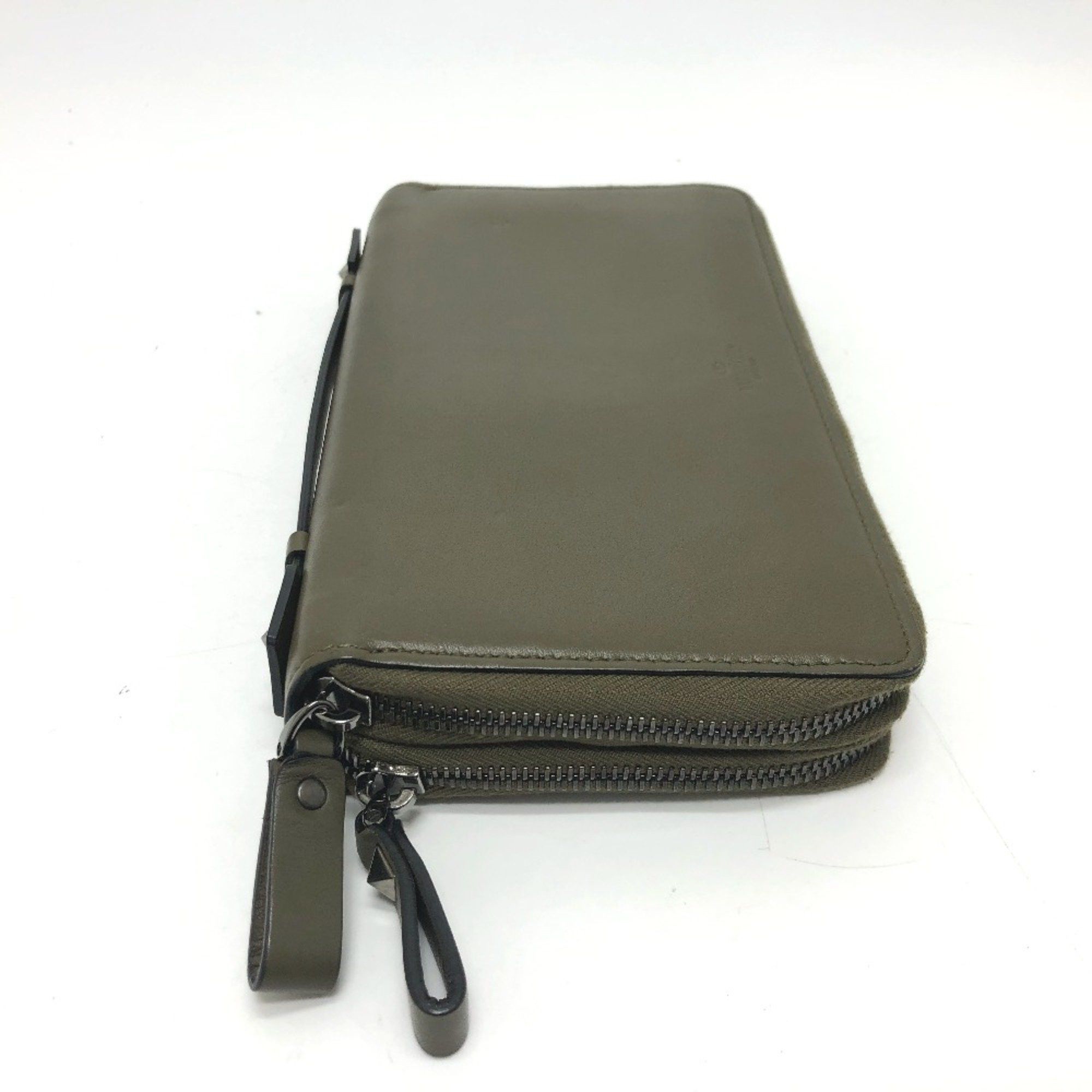 Valentino Valentino-Galavani Rock studs Wallet Long Wallet khaki SilverHardware Size ONE SIZE - 3 Thumbnail