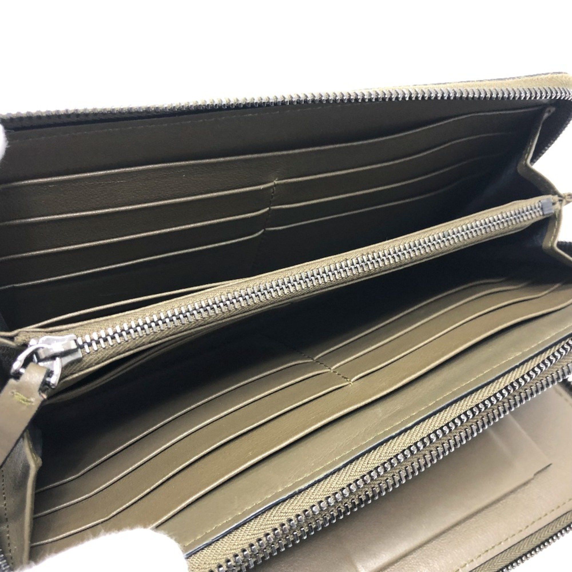 Valentino Valentino-Galavani Rock studs Wallet Long Wallet khaki SilverHardware Size ONE SIZE - 12 Thumbnail