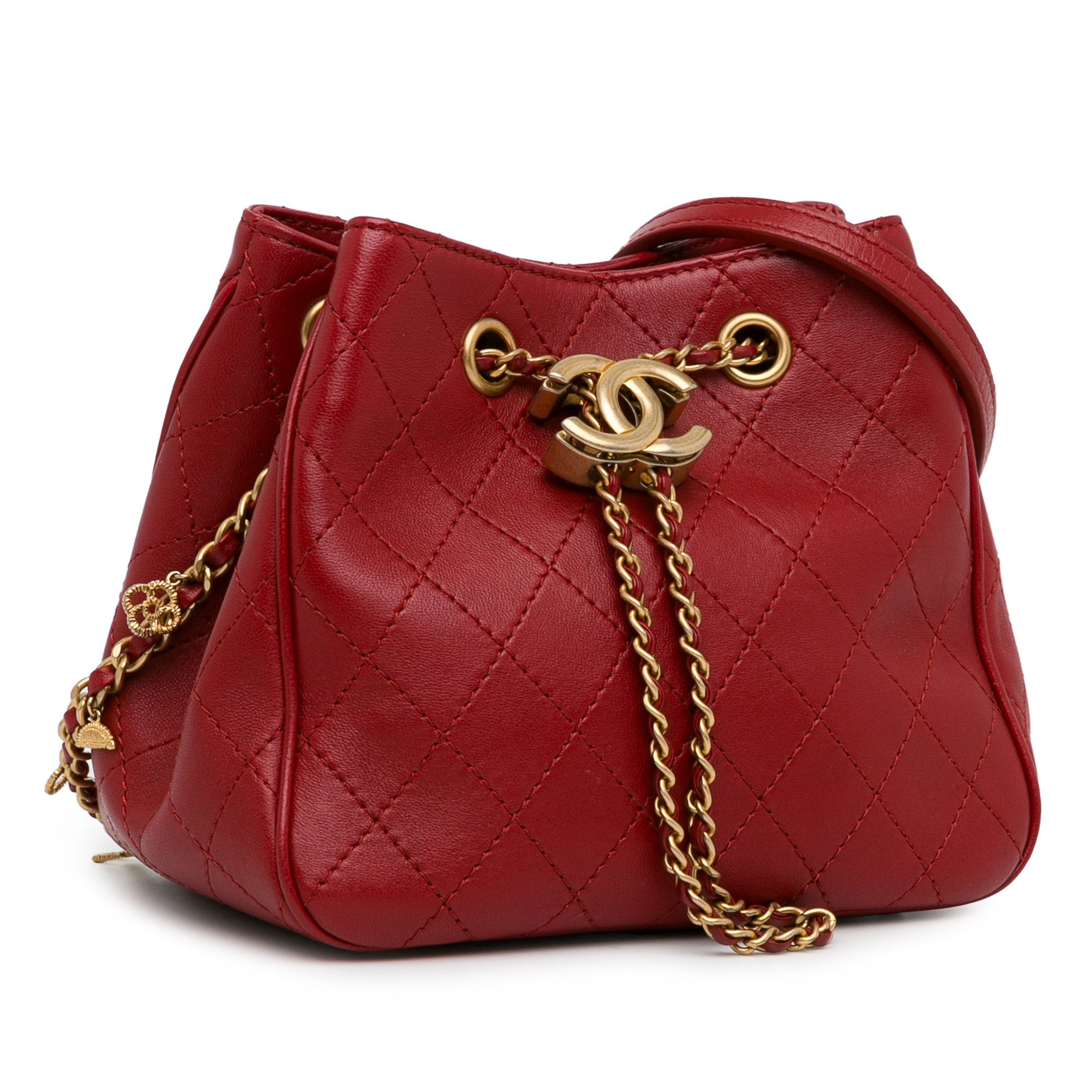 Chanel Chanel Small Stitched Calfskin Egyptian Amulet Drawstring Bucket Bag Size ONE SIZE - 2 Thumbnail