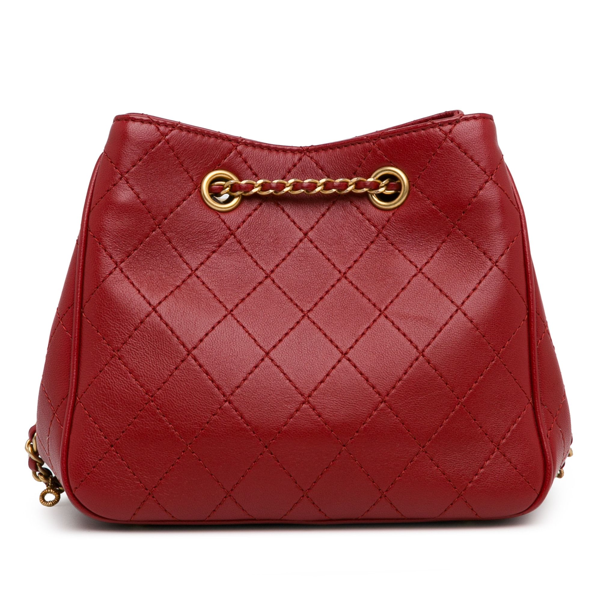 Chanel Chanel Small Stitched Calfskin Egyptian Amulet Drawstring Bucket Bag Size ONE SIZE - 3 Thumbnail