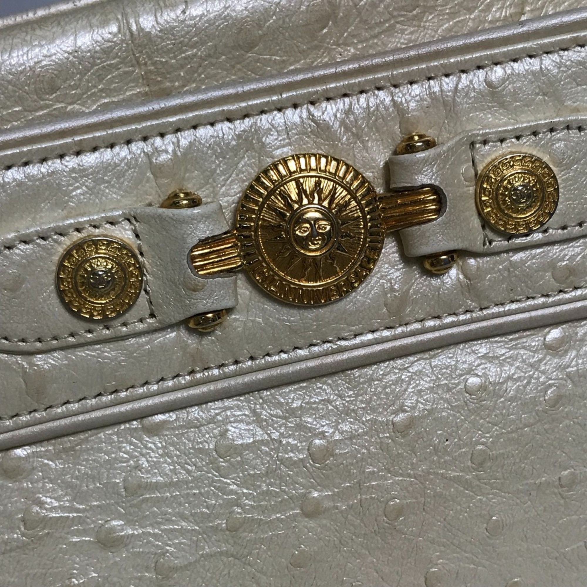 Versace Versace bag embossed Shoulder Bag Beige Size ONE SIZE - 10 Thumbnail