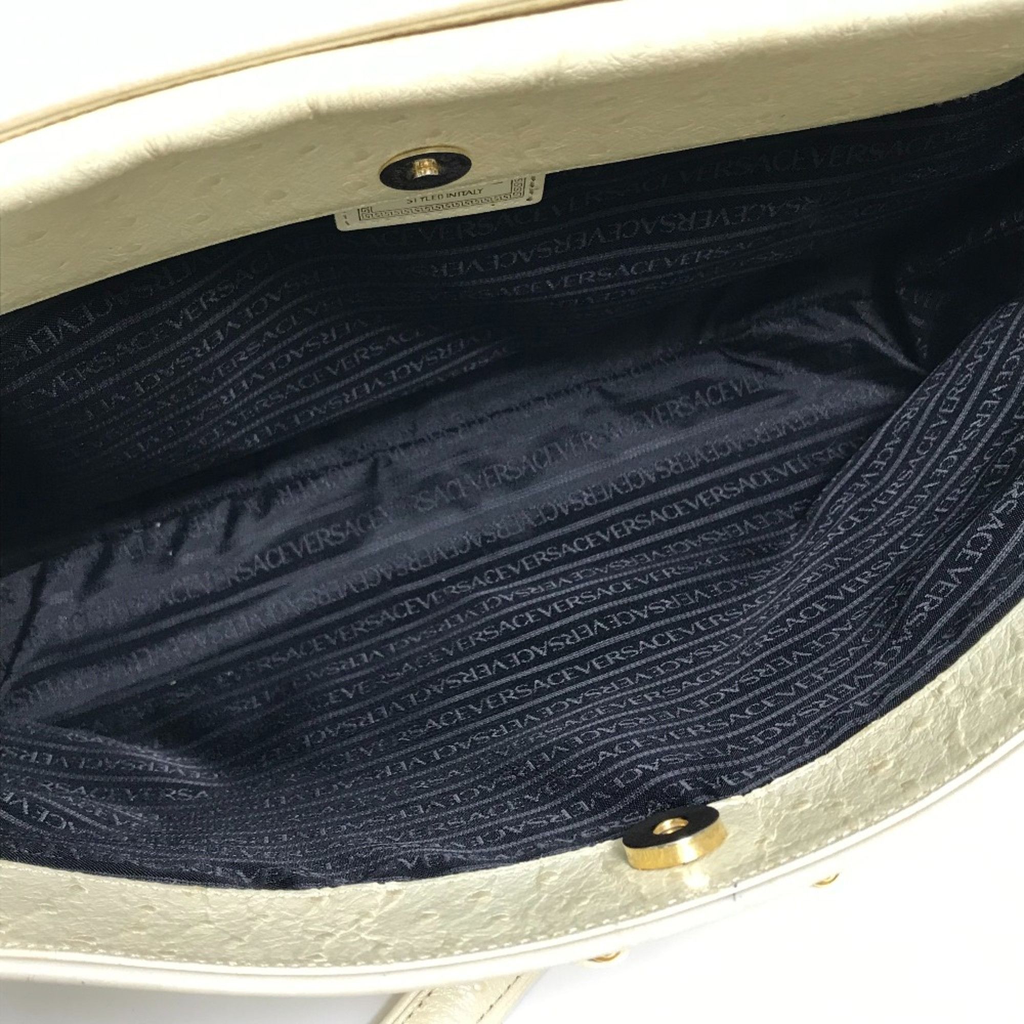 Versace Versace bag embossed Shoulder Bag Beige Size ONE SIZE - 14 Thumbnail