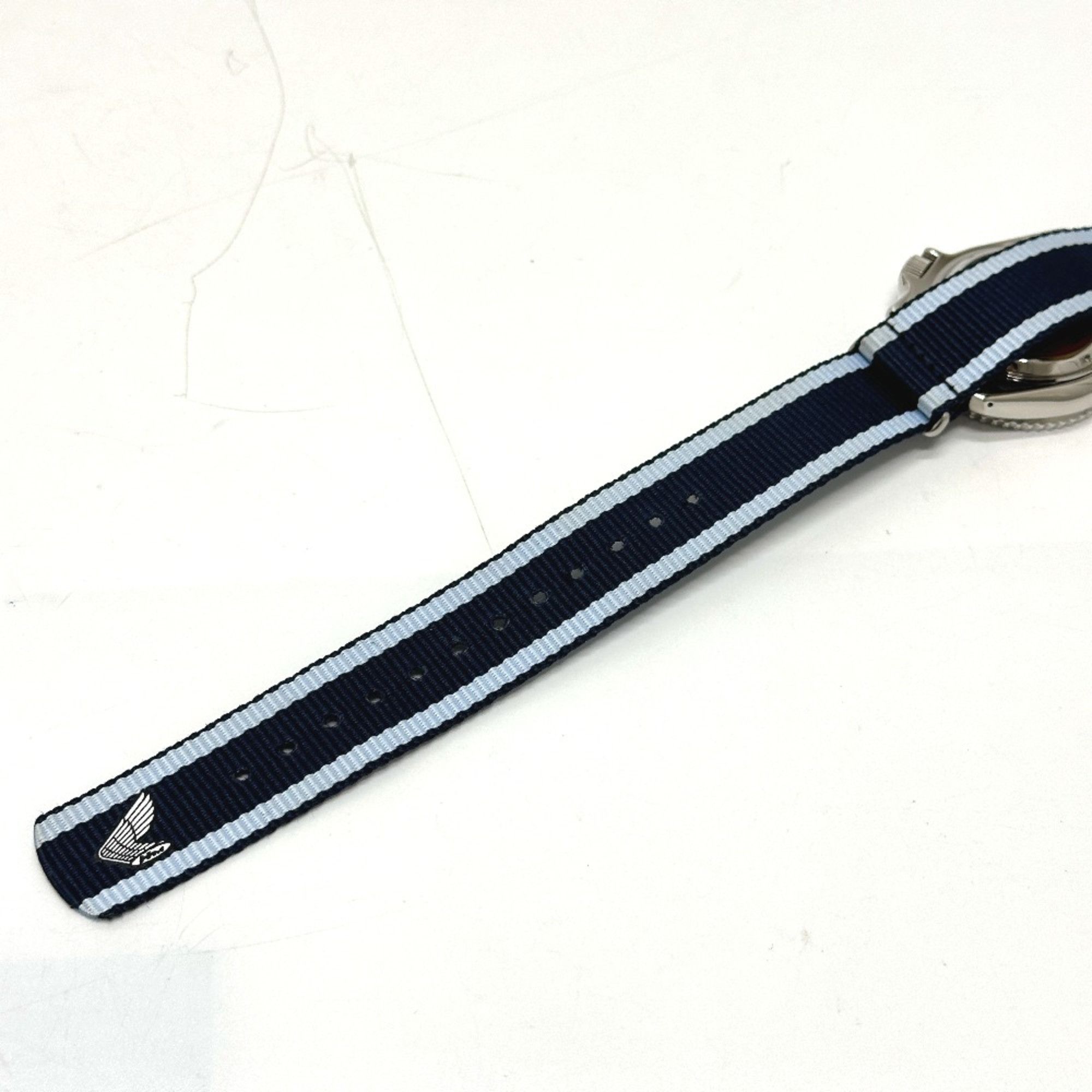 Seiko Seiko 4R36-15A0 Seiko 5 Automatic Day-Date Wristwatch Silver Blue belt Size ONE SIZE - 10 Thumbnail
