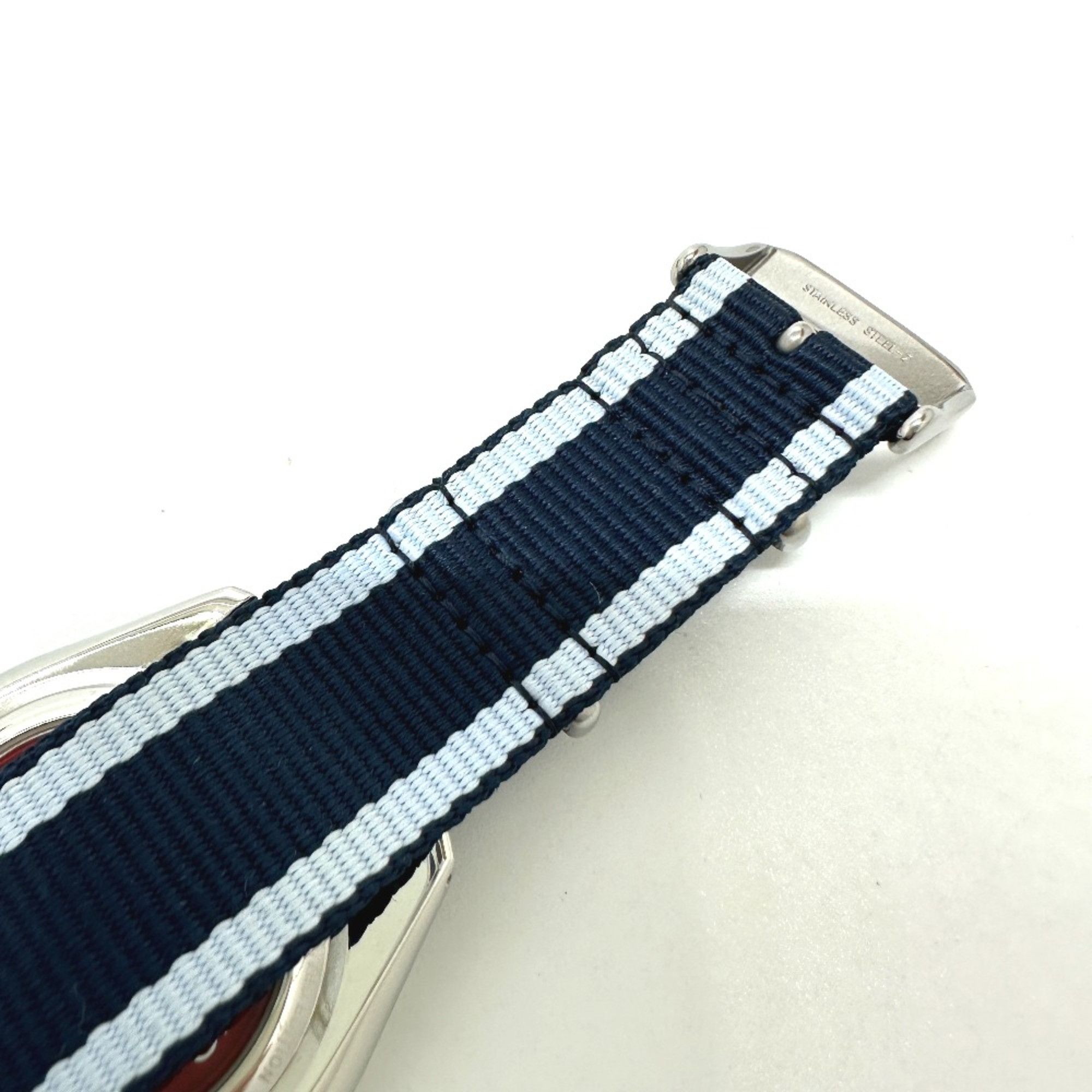 Seiko Seiko 4R36-15A0 Seiko 5 Automatic Day-Date Wristwatch Silver Blue belt Size ONE SIZE - 9 Thumbnail