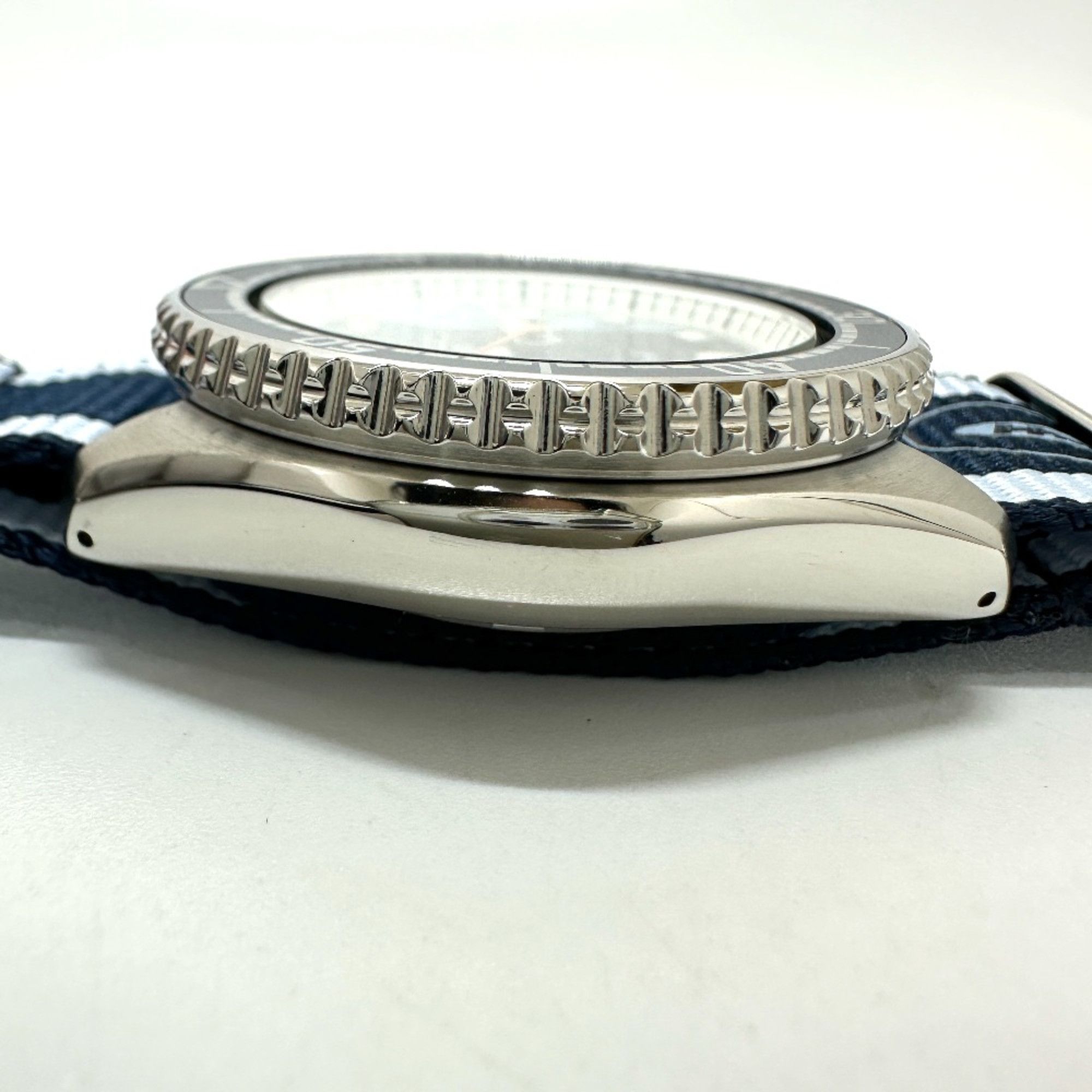 Seiko Seiko 4R36-15A0 Seiko 5 Automatic Day-Date Wristwatch Silver Blue belt Size ONE SIZE - 12 Thumbnail